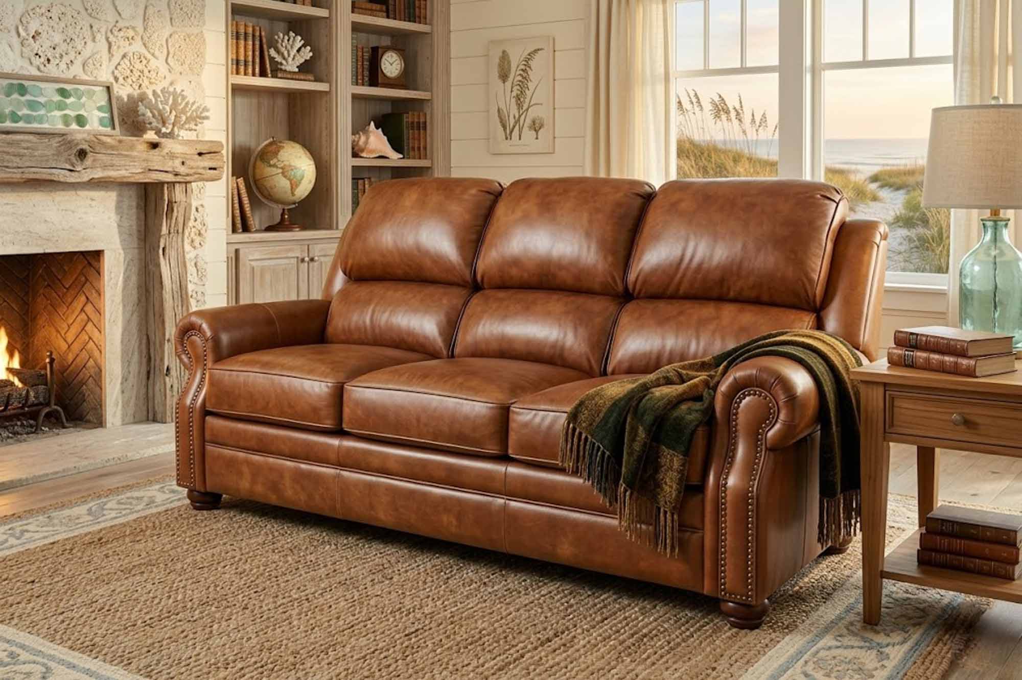 San Juan Leather Reclining Sofa - Image 7