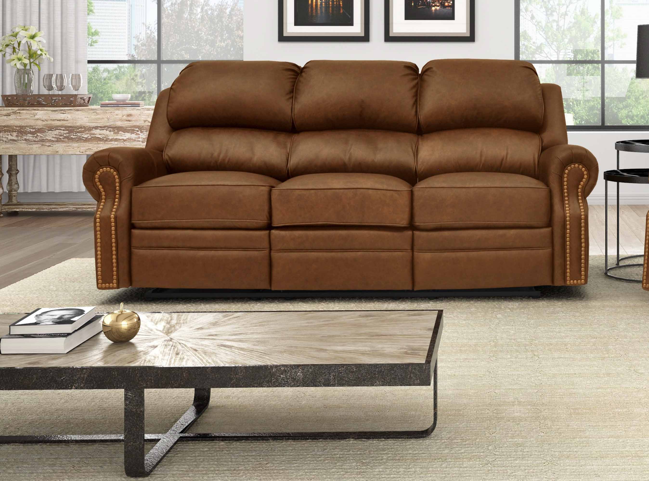 San Juan Leather Reclining Sofa - Image 8