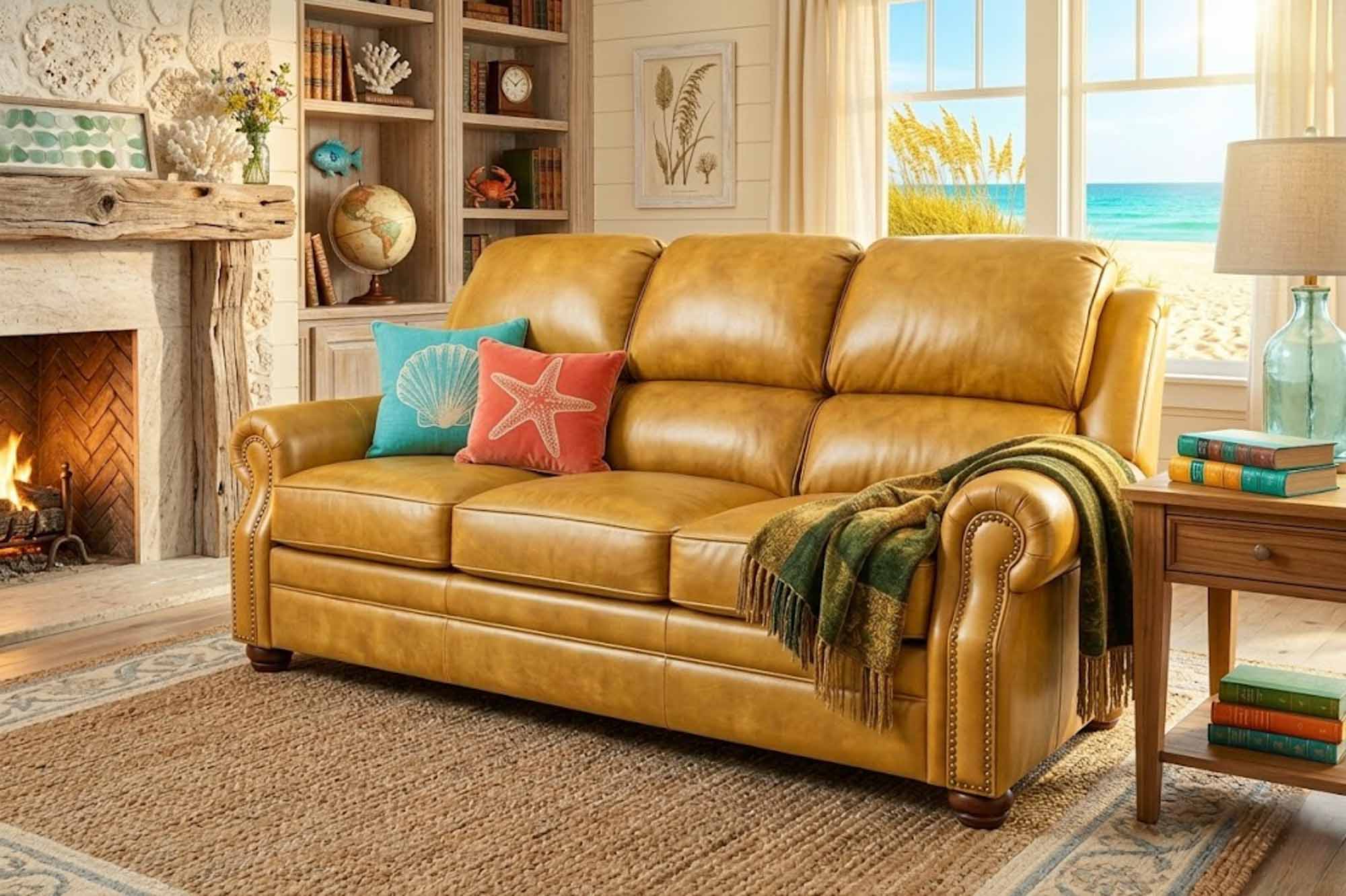 San Juan Leather Sofa - Image 7