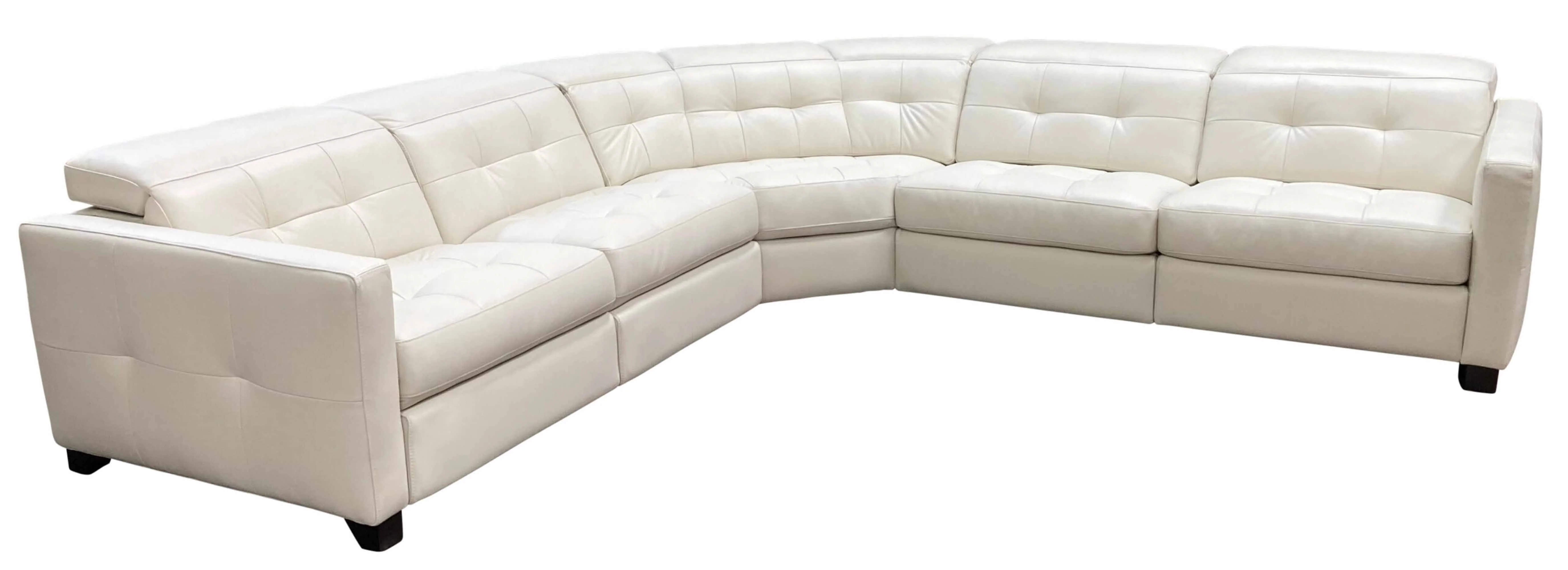 Sardinia Leather Power Reclining Sectional With Articulating Headrest