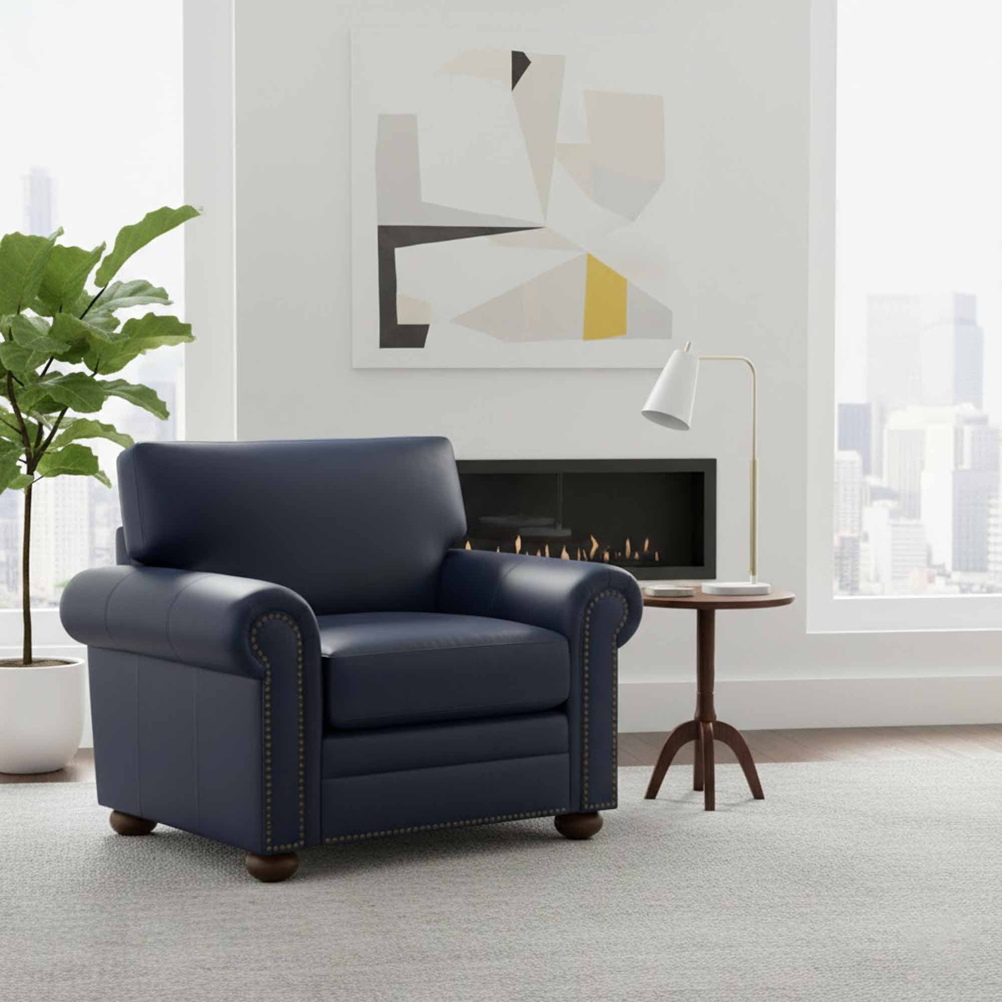 Savannah Leather Chair - Image 5