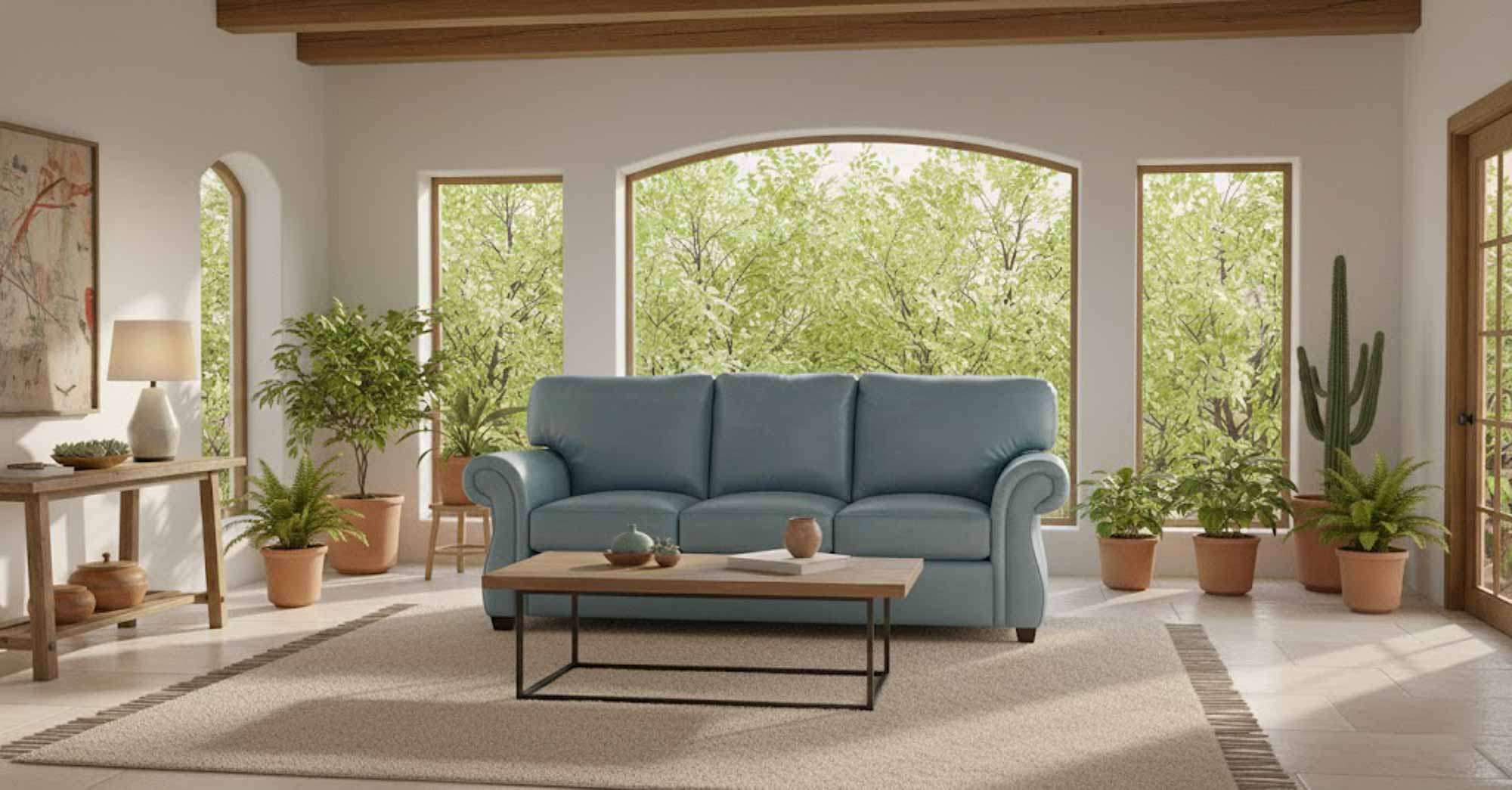 Savoy Leather Sofa - Image 3