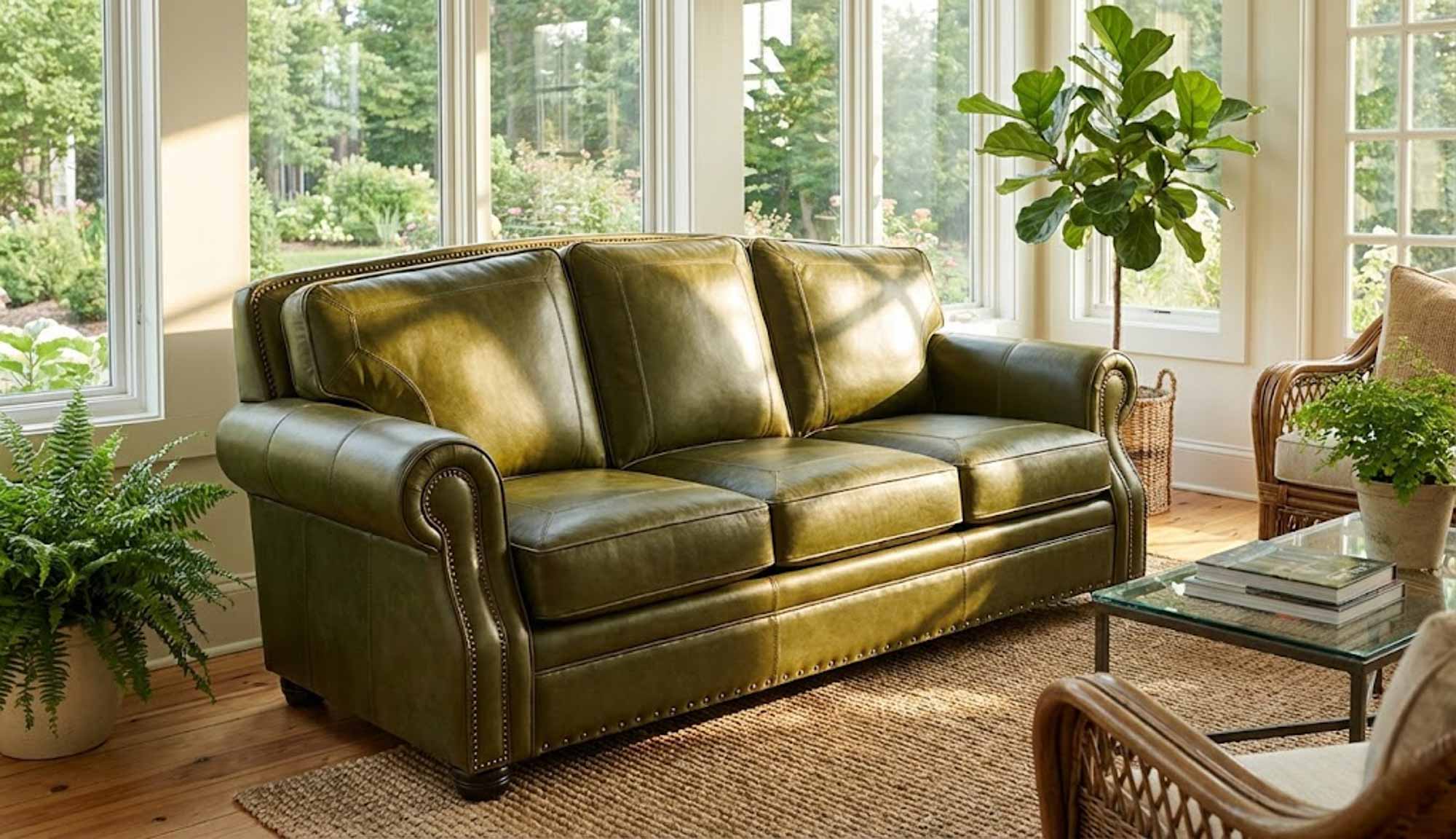 Sebastian Leather Sofa - Image 8