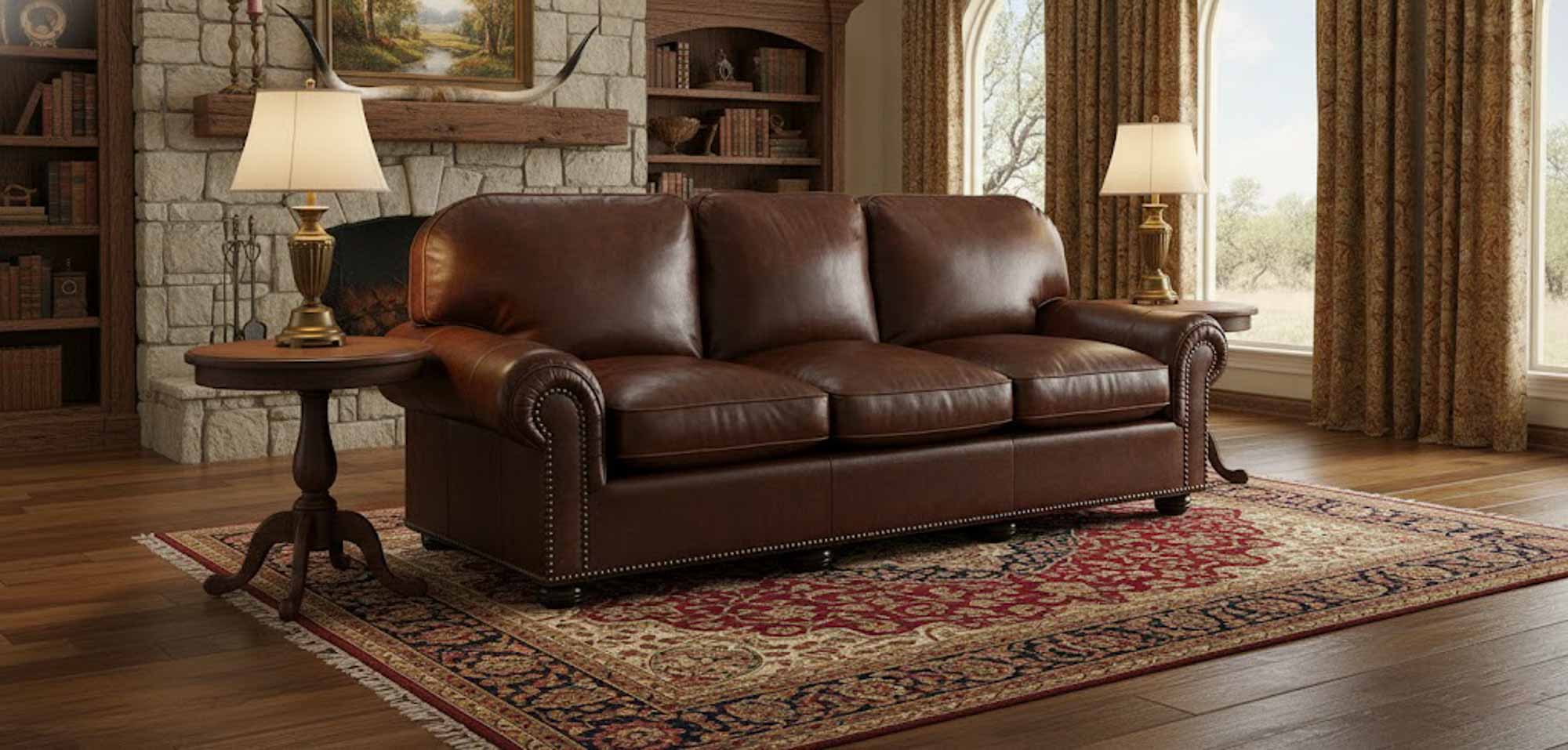 Senneca Leather Loveseat - Image 2