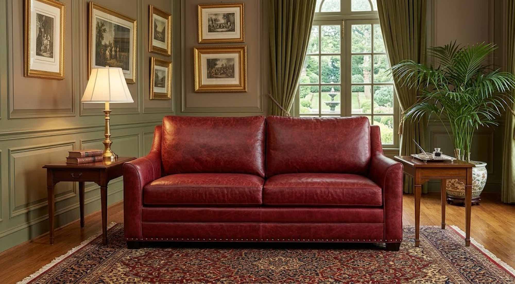 Skyline Leather Queen Size Sofa Sleeper - Image 2