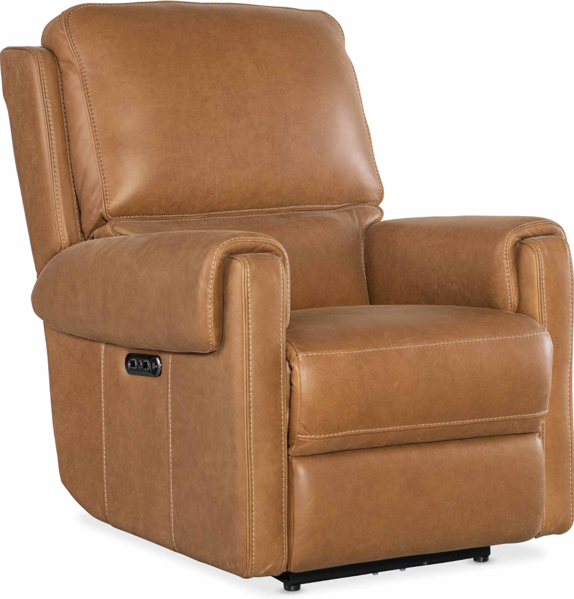 Somers Leather Power Recliner With Articulating Headrest