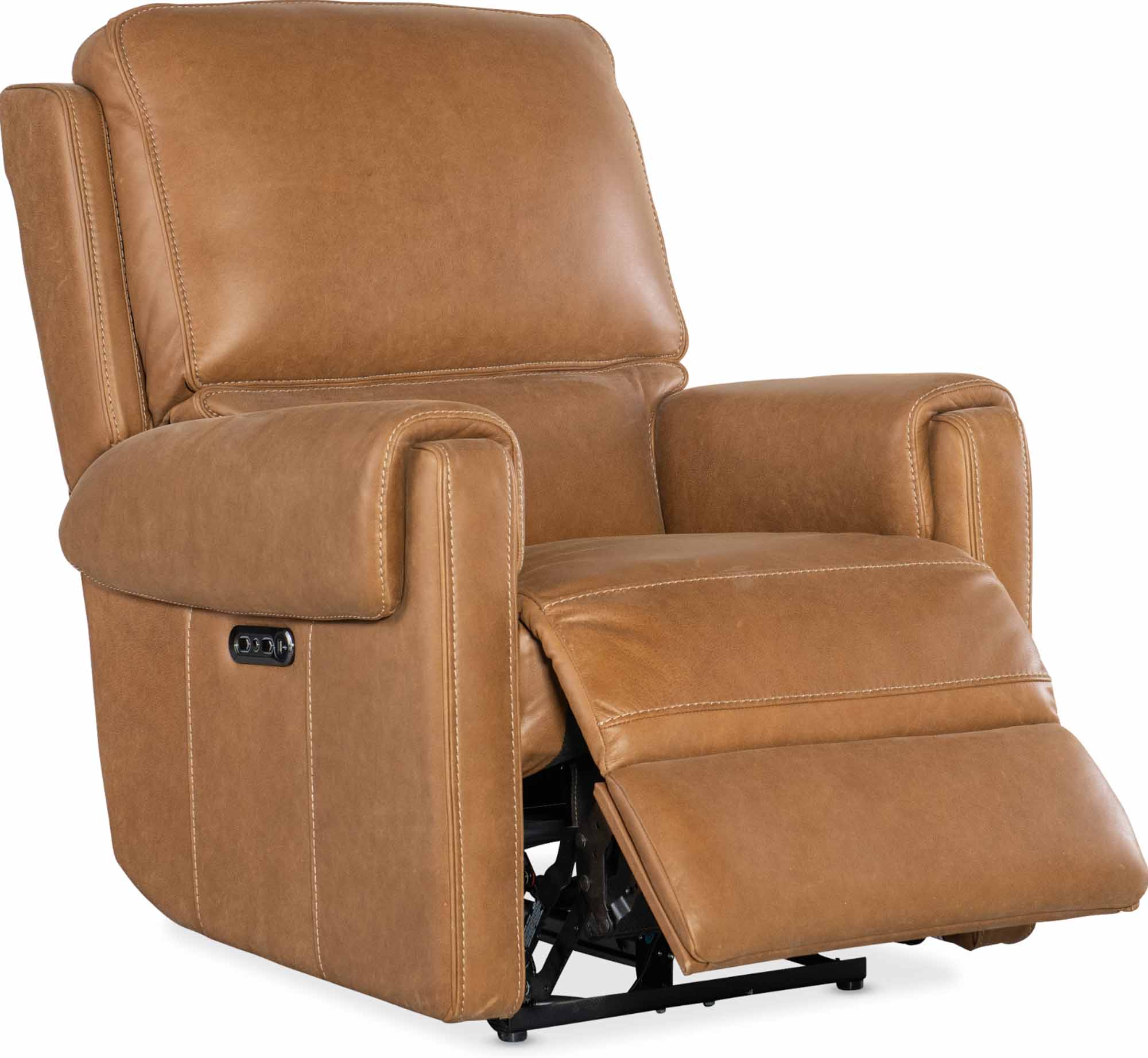 Somers Leather Power Recliner With Articulating Headrest - Image 5