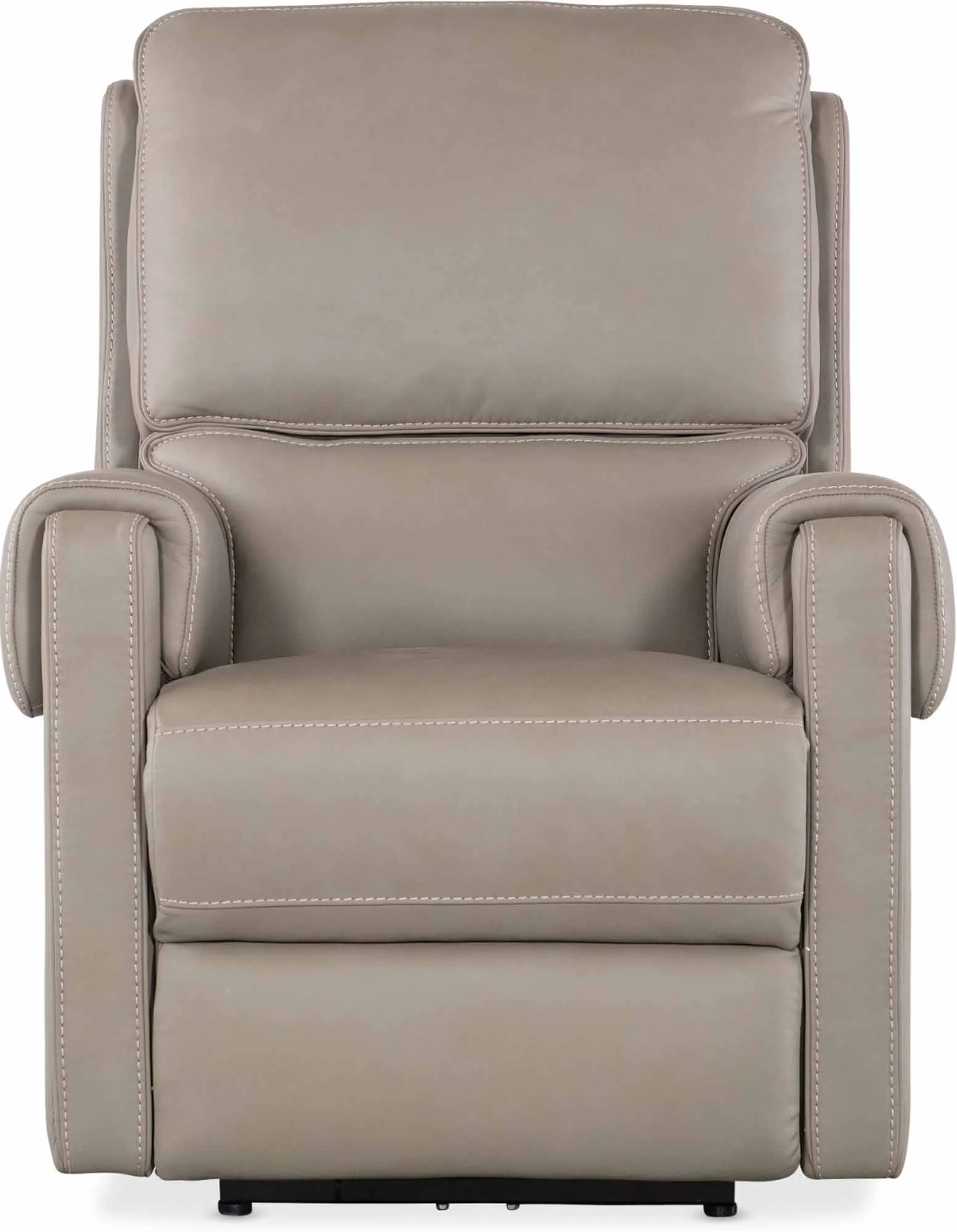 Somers Leather Power Recliner With Articulating Headrest In Grey - Image 7