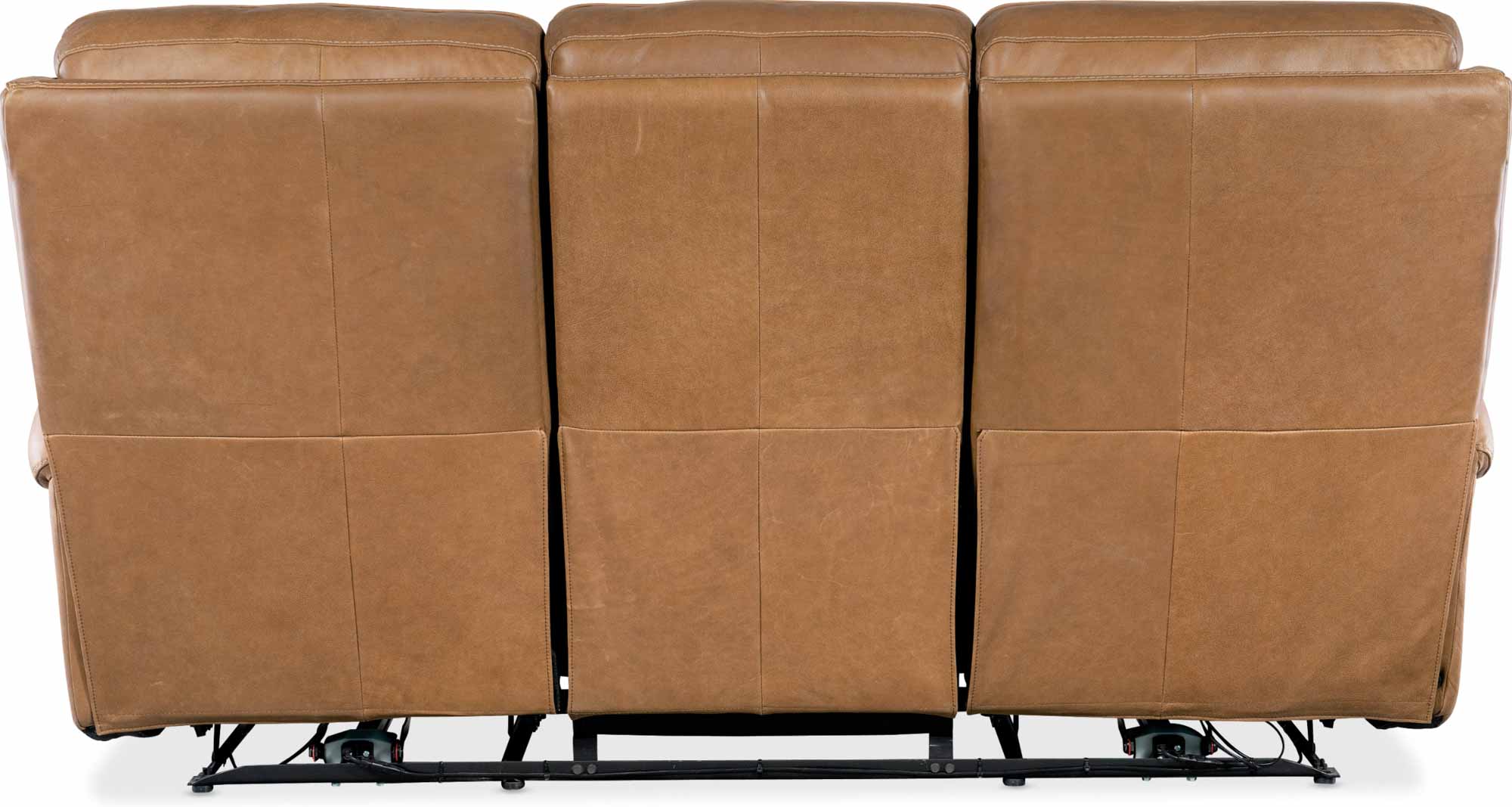 Somers Leather Power Reclining Sofa With Articulating Headrest In Brown - Image 4