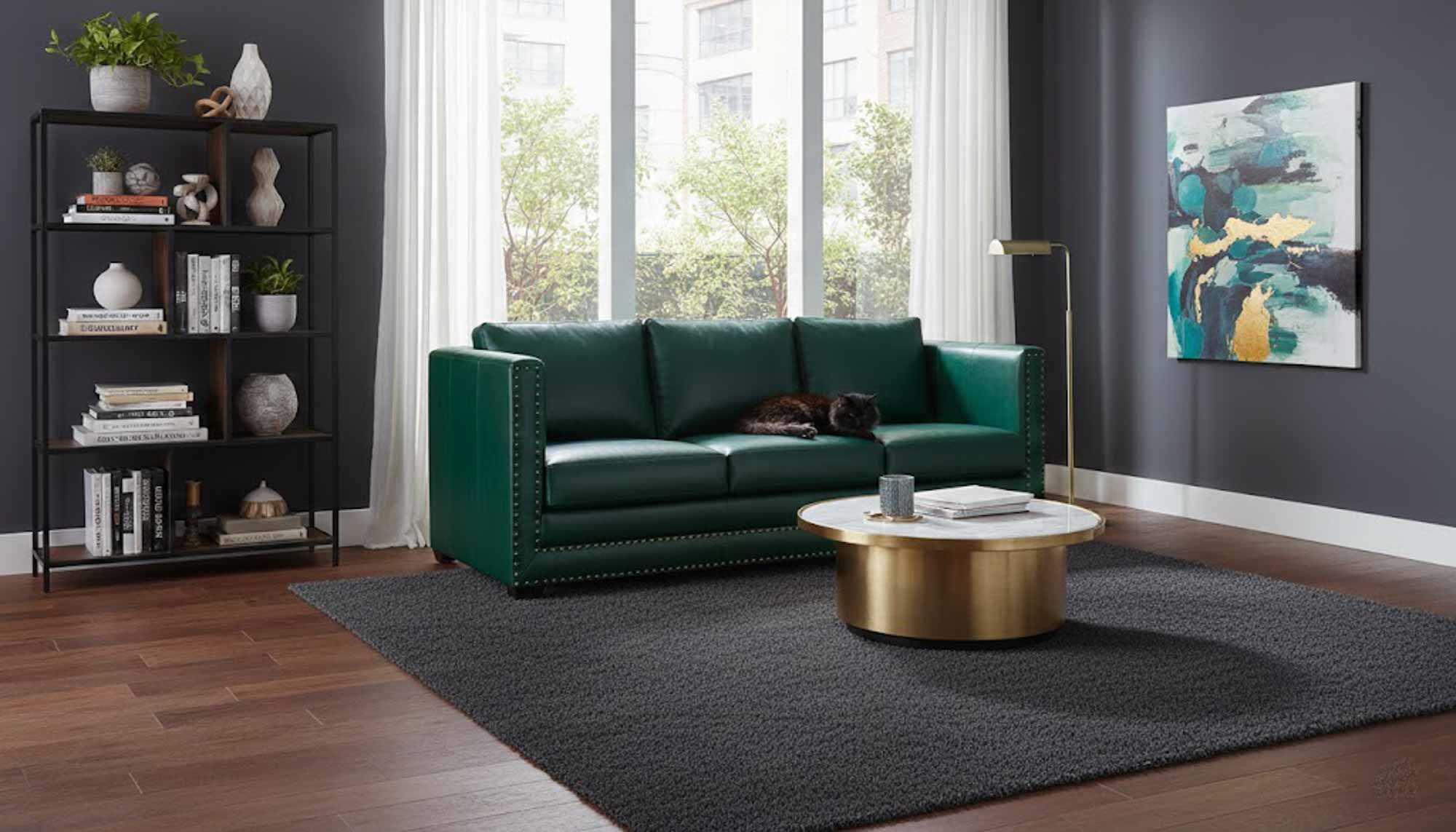 Spade Leather Loveseat - Image 8