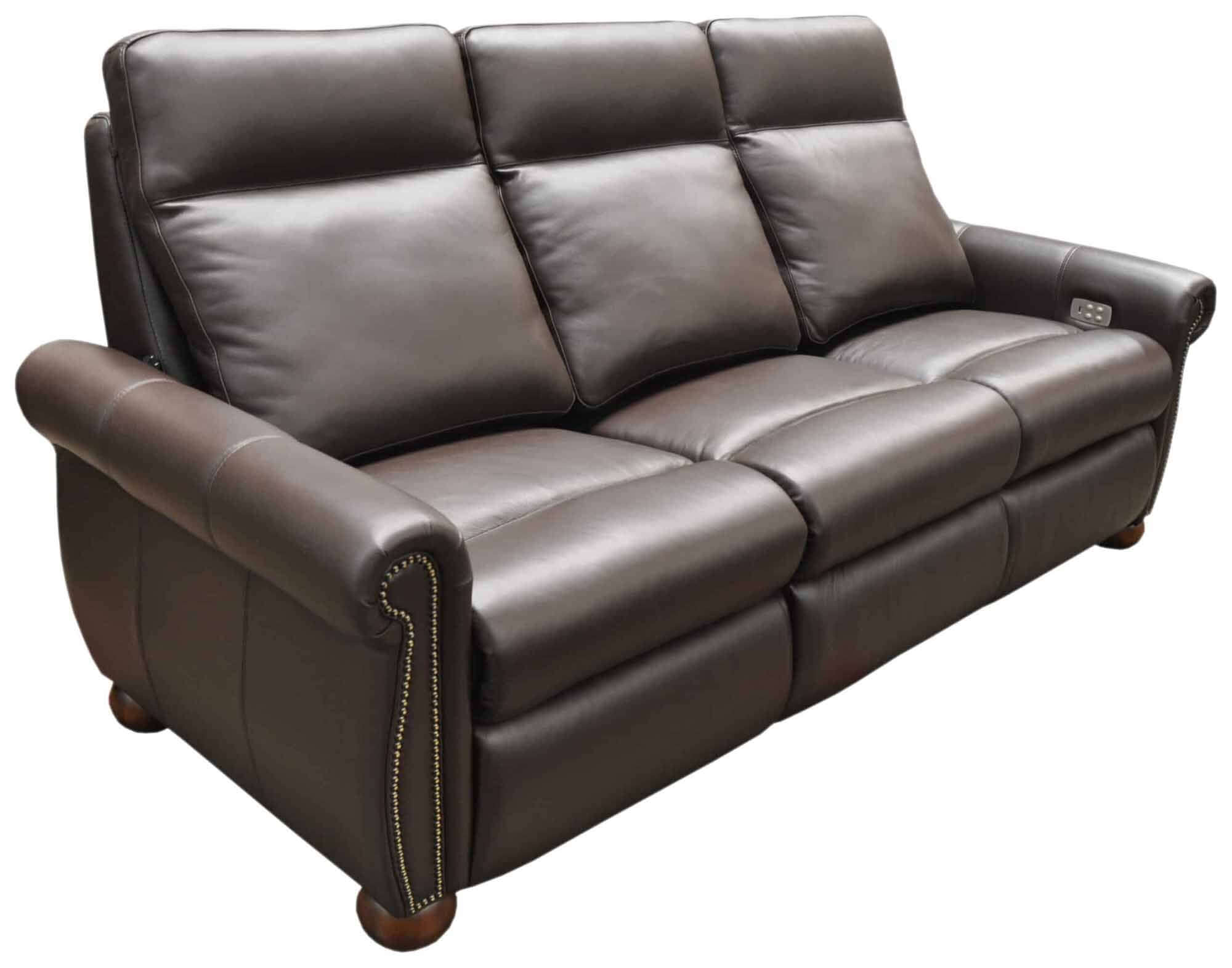 Stanton Leather Power Reclining Loveseat With Articulating Headrest