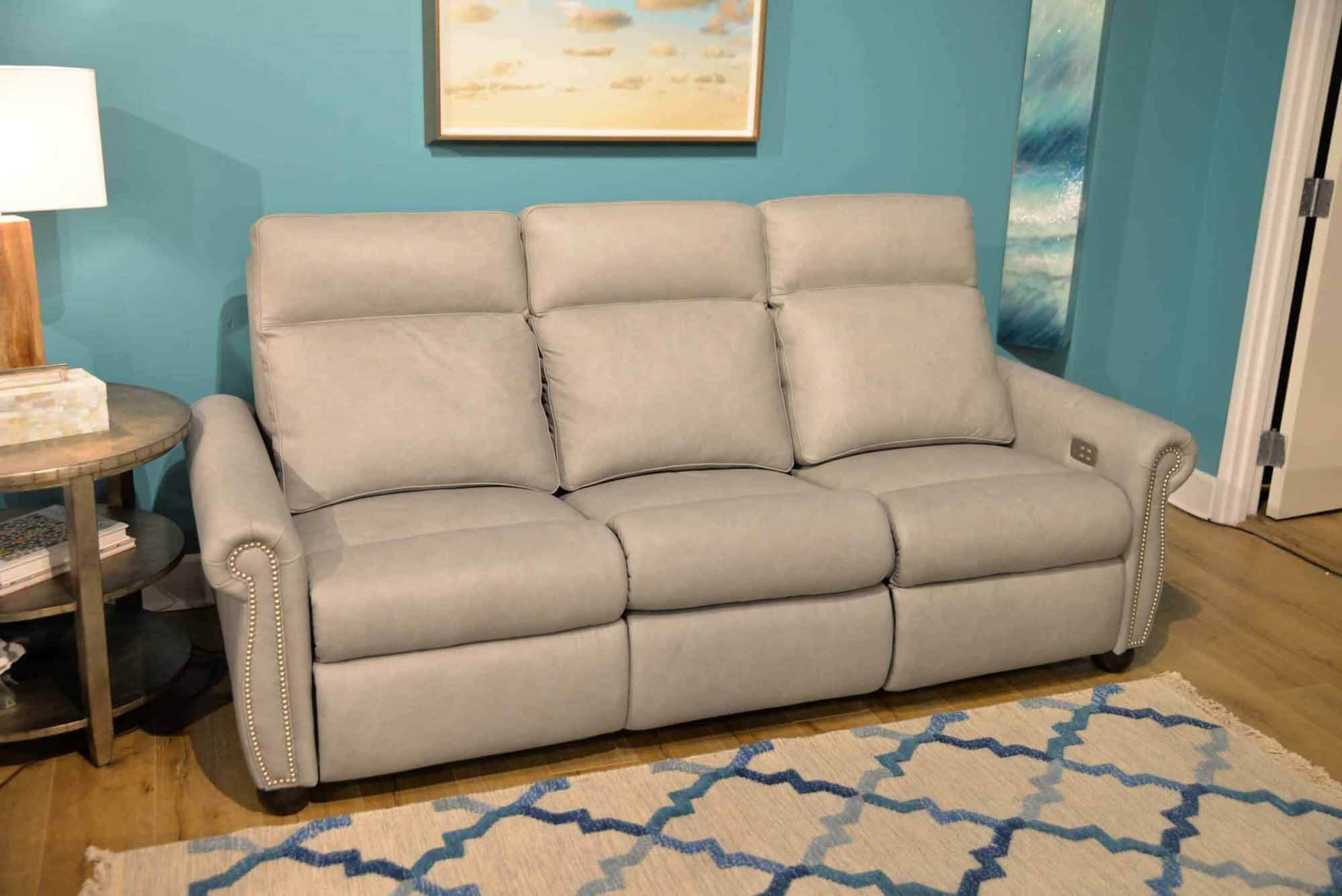 Stanton Leather Power Reclining Loveseat With Articulating Headrest - Image 4