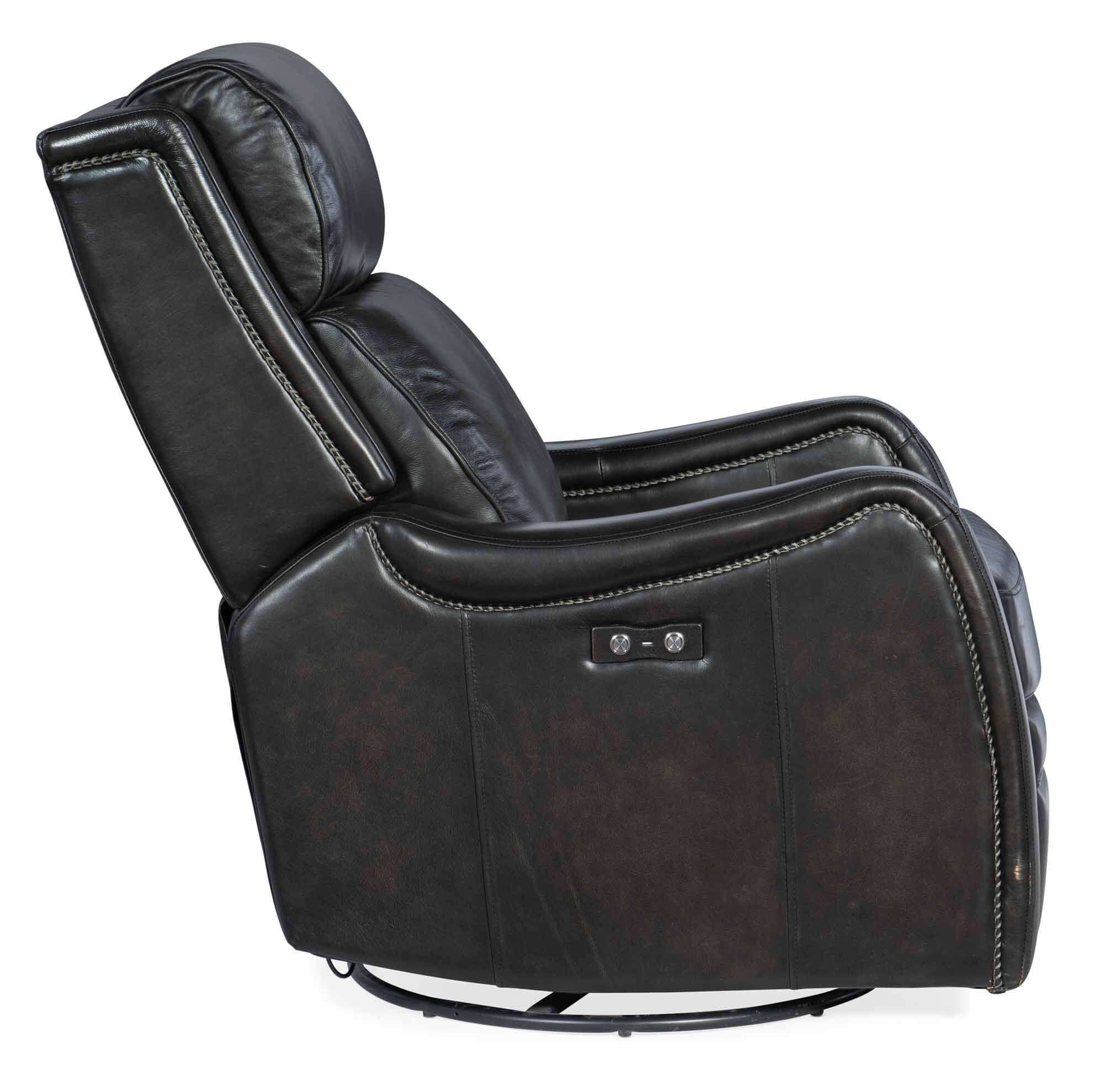 Stark Leather Power Swivel Glider Recliner - Image 2