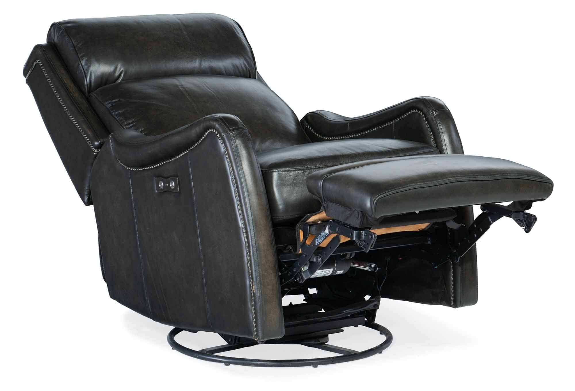 Stark Leather Power Swivel Glider Recliner - Image 5