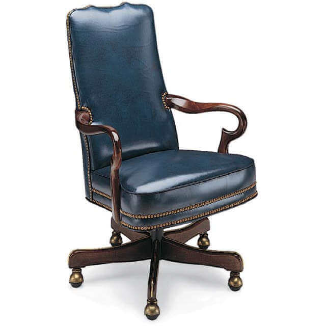 Swift Leather Swivel Tilt Chair - Image 3