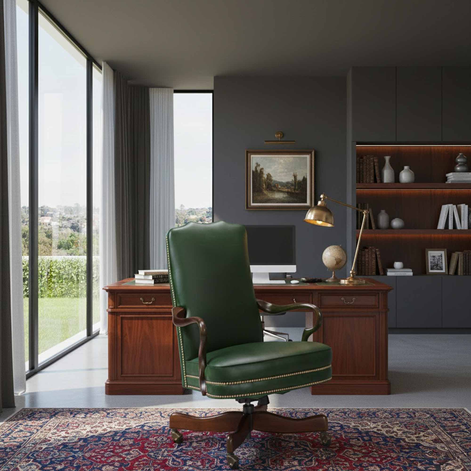Swift Leather Swivel Tilt Chair - Image 6