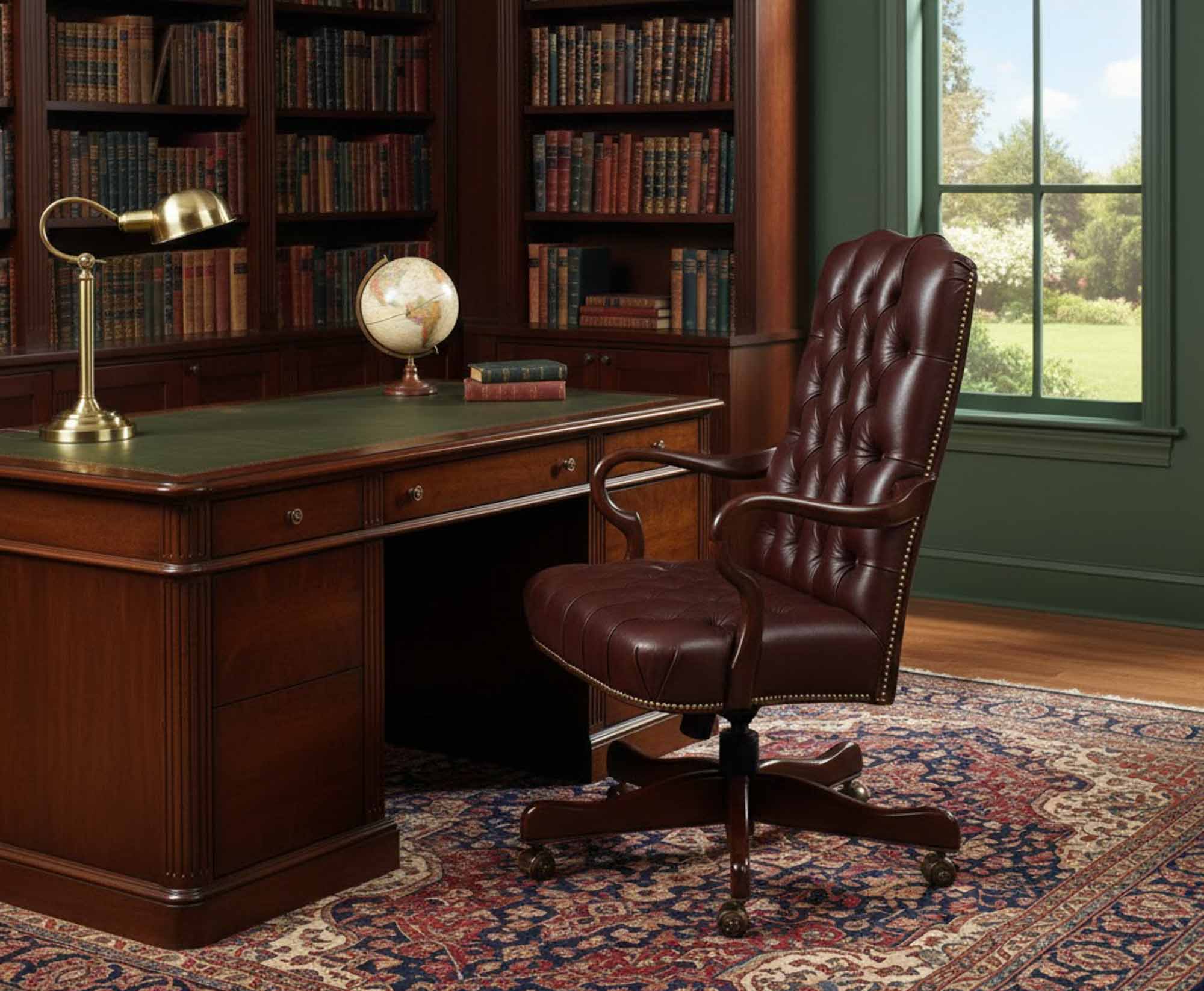 Sycamore Leather Desk Chair (Swivel Tilt) - Image 2