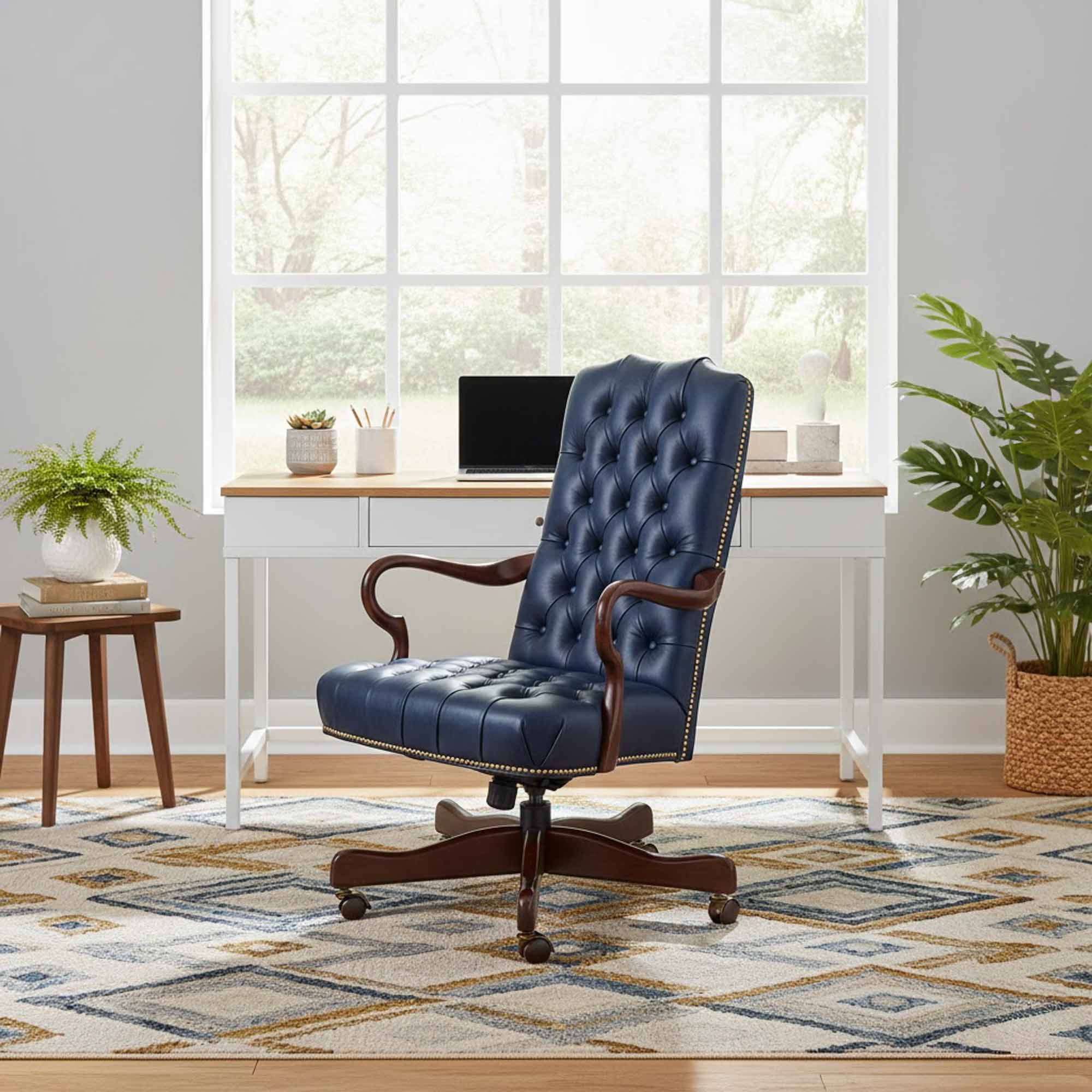 Sycamore Leather Desk Chair (Swivel Tilt) - Image 3