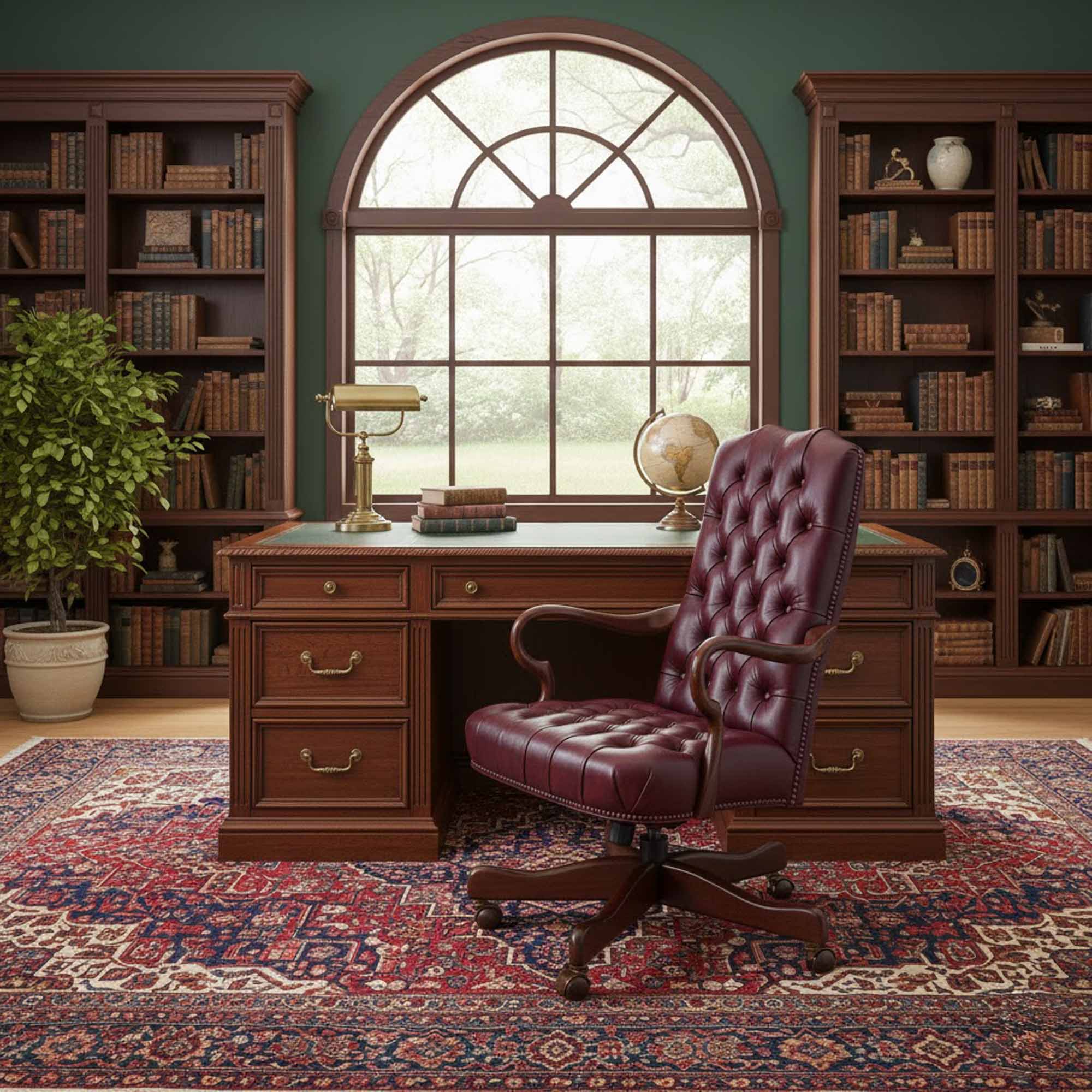 Sycamore Leather Desk Chair (Swivel Tilt) - Image 4