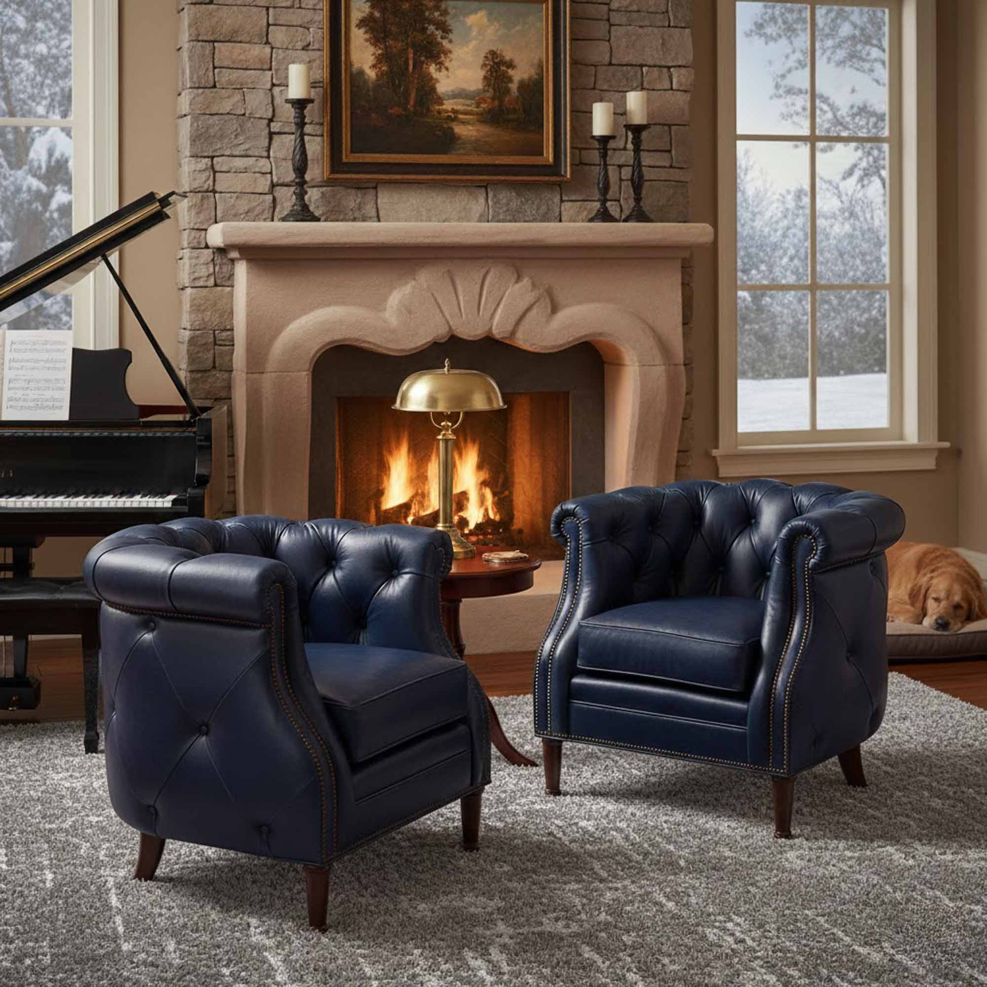 Sylvester Leather Chair - Image 8