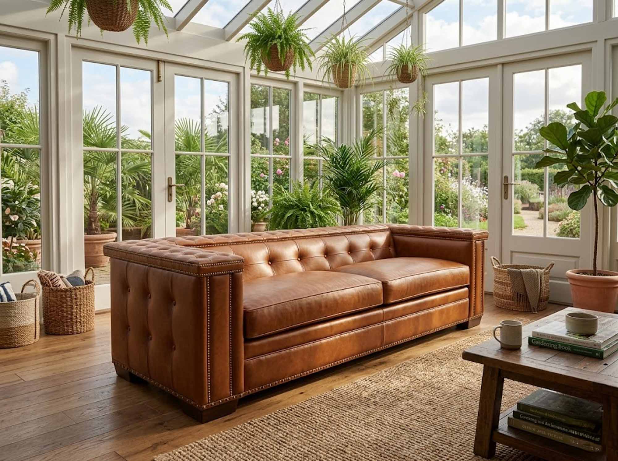 Tarvy Leather Sofa - Image 3