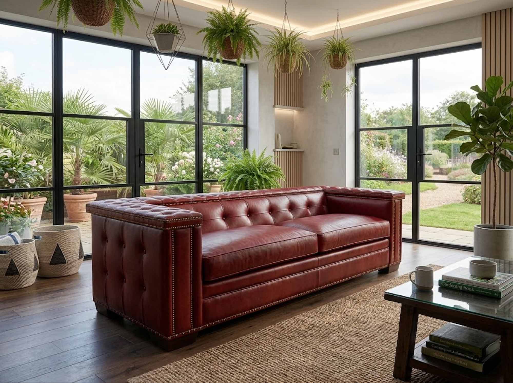 Tarvy Leather Sofa - Image 4