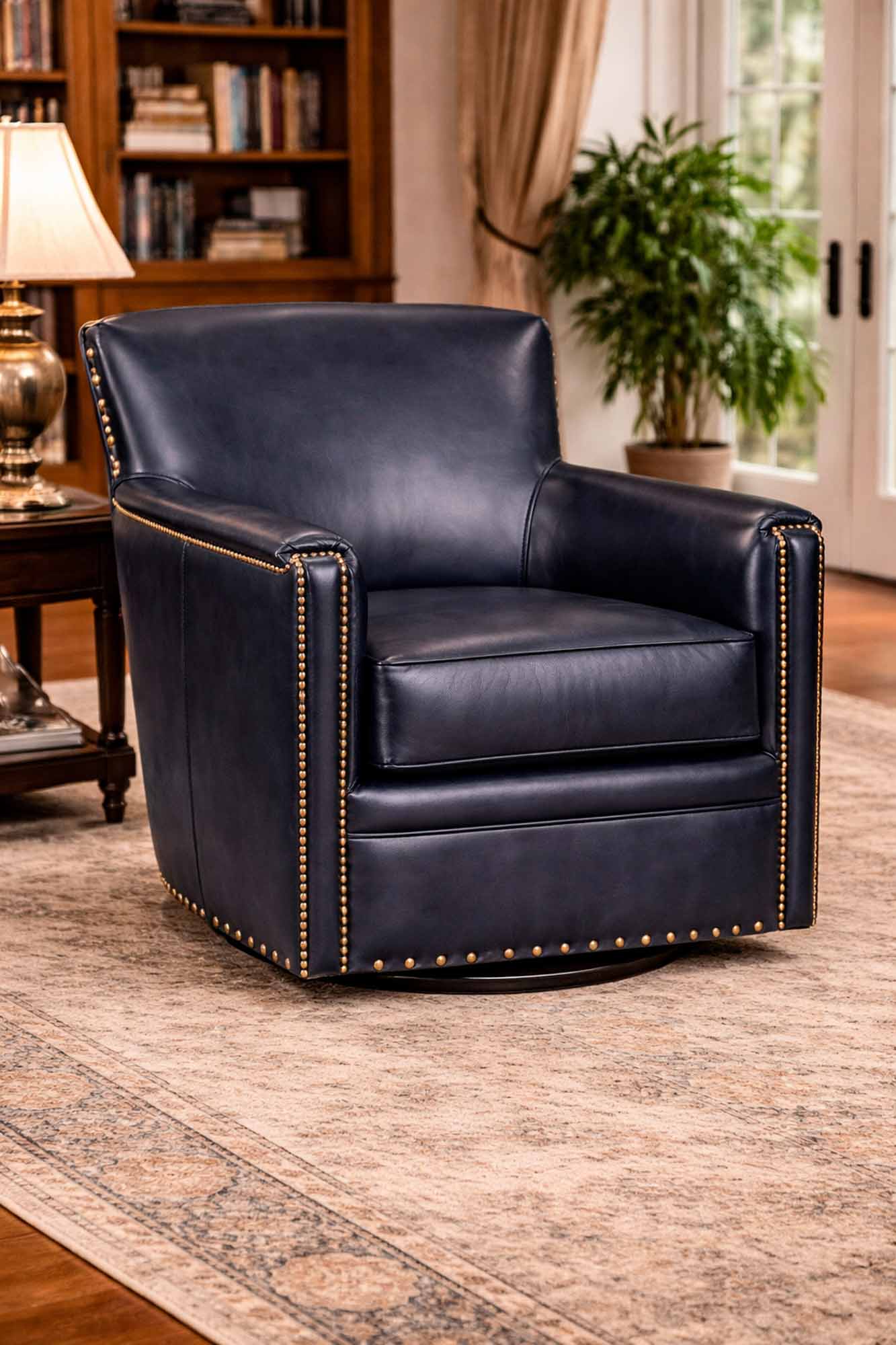 Tavern Leather Swivel Chair - Image 4