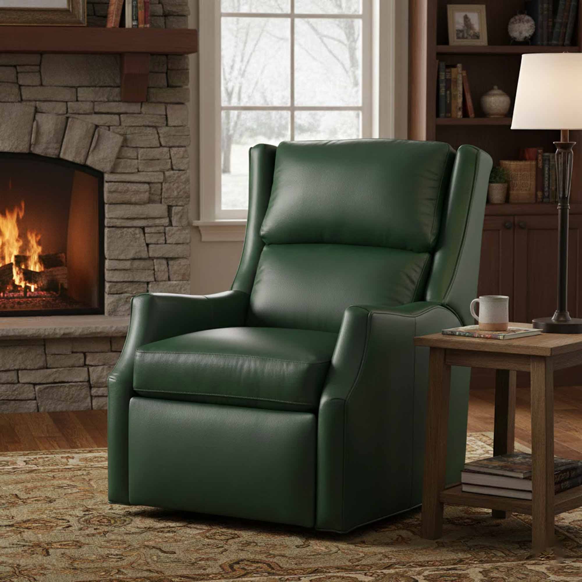 Thomas Leather Wall Hugger Power Recliner With Articulating Headrest - Image 4