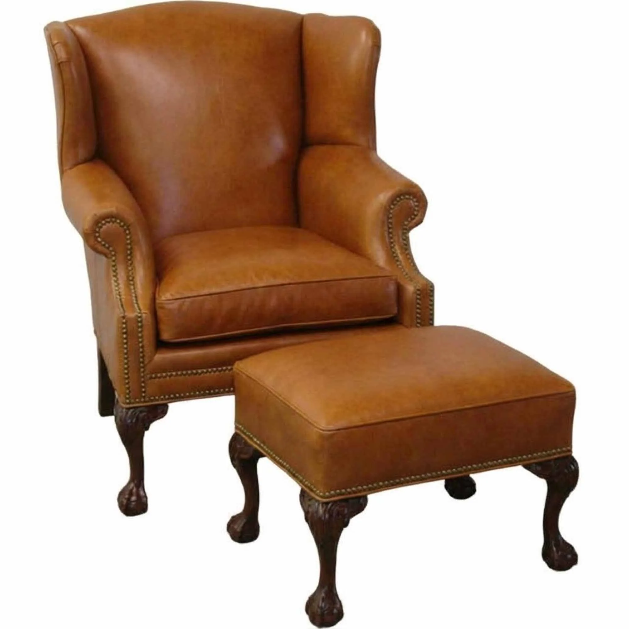 Tight Back Ball In Claw Wing Chair - Image 3