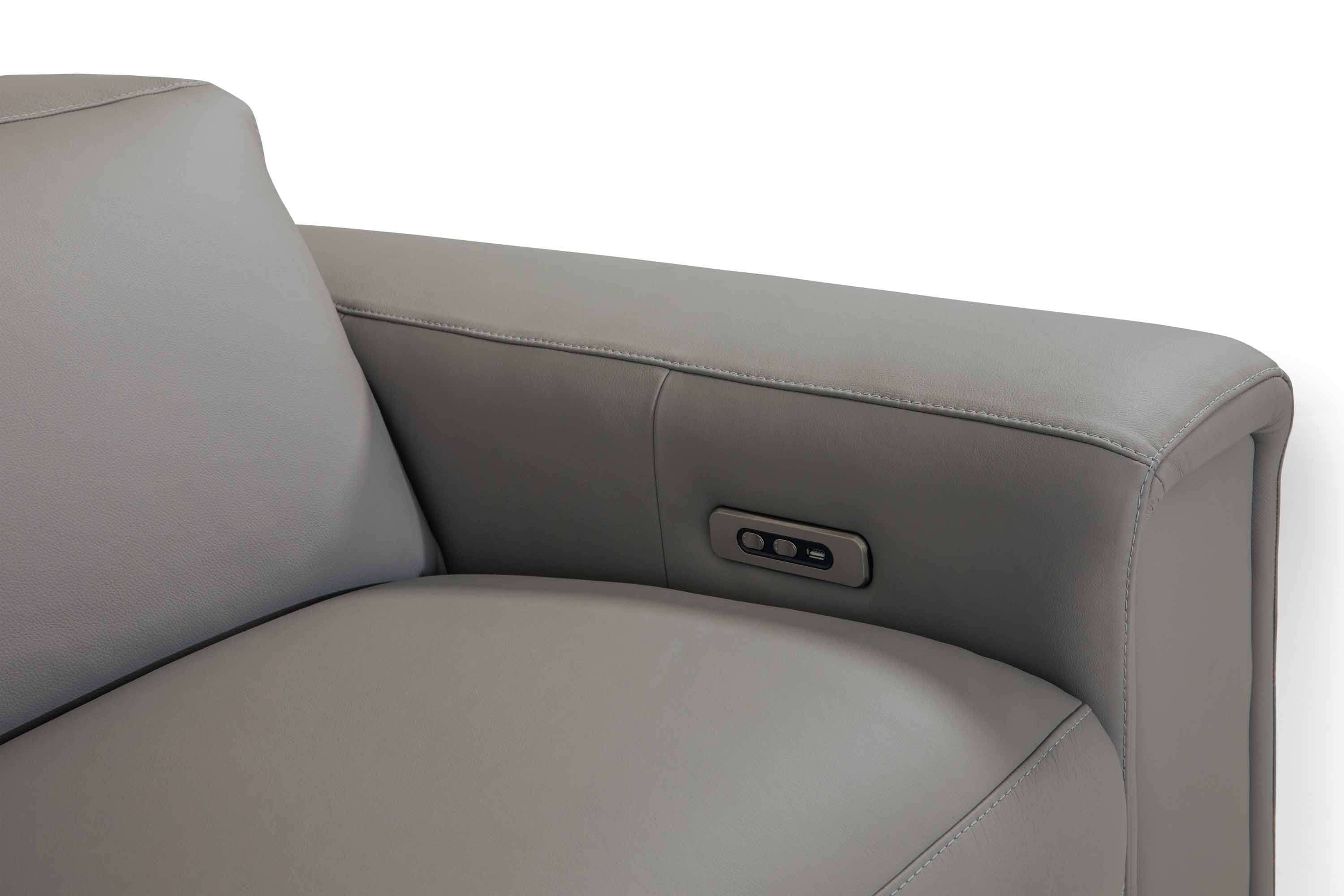 Titan Leather Power Reclining Sectional With Articulating Headrest - Image 2
