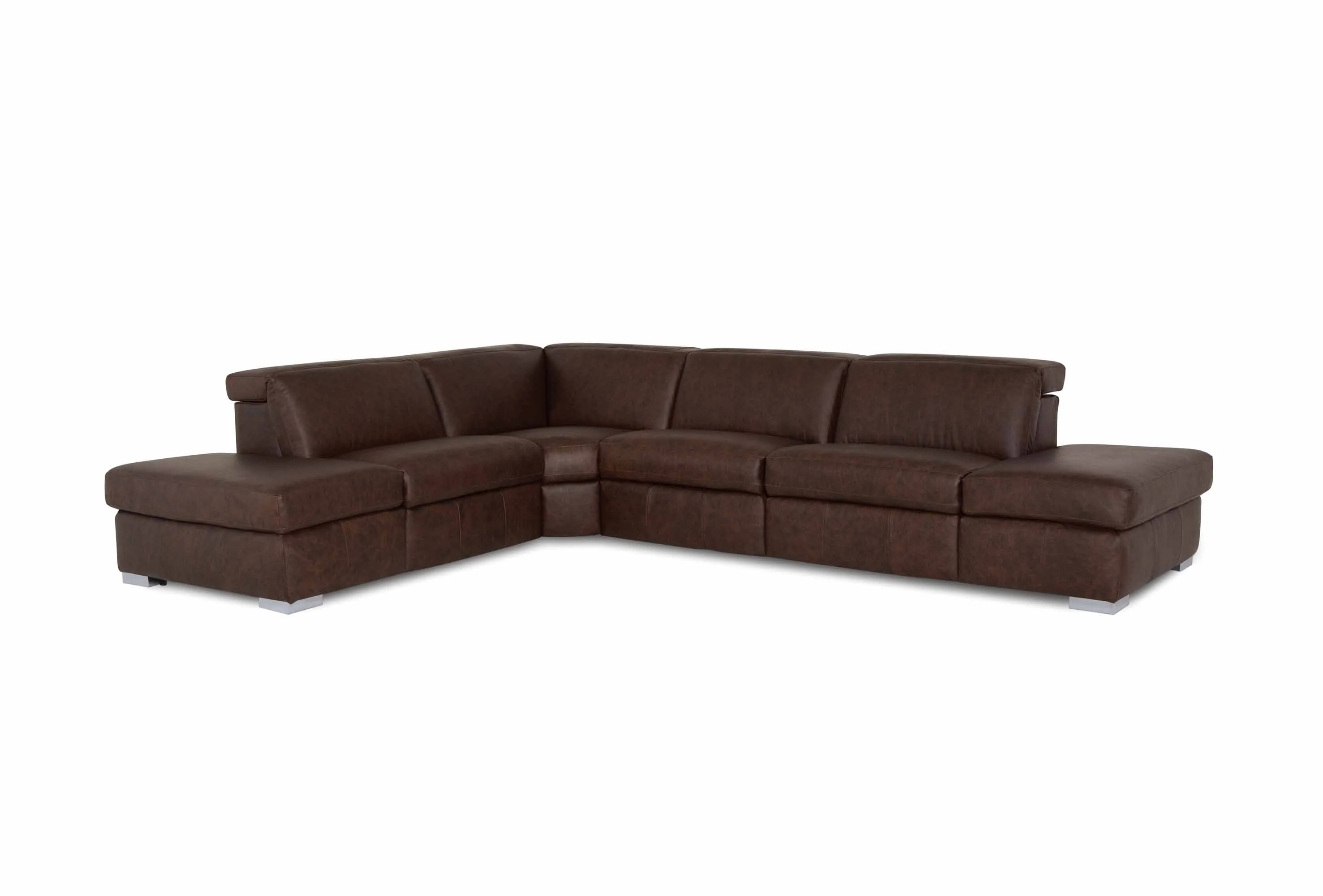 Titan Leather Power Reclining Sectional With Articulating Headrest - Image 7
