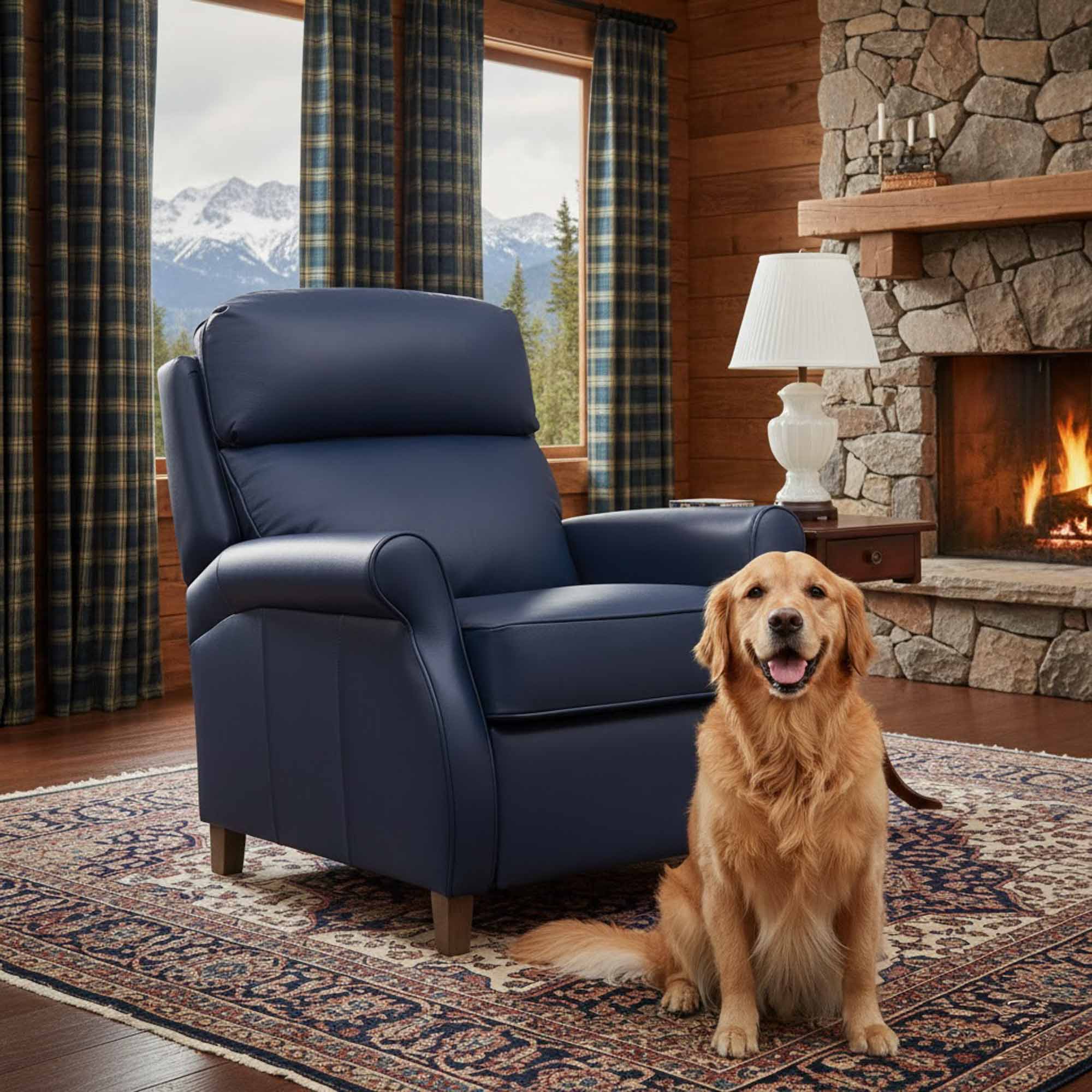 Tucker Leather Recliner With Pop-Up Headrest - Image 6