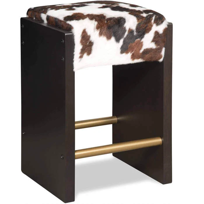 Tumbler Leather Counter Stool