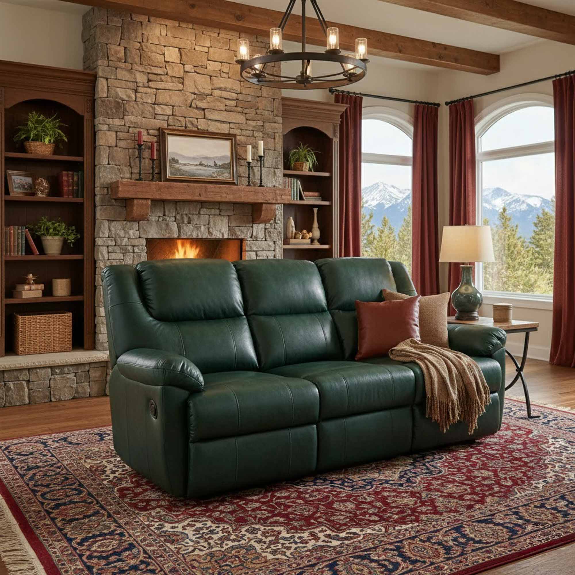 Granger Leather Reclining Sofa - Image 9