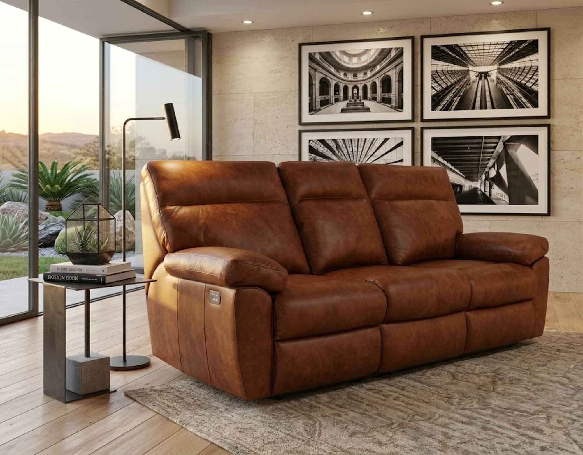 Vancouver Leather Power Reclining Loveseat With Articulating Headrest - Image 3