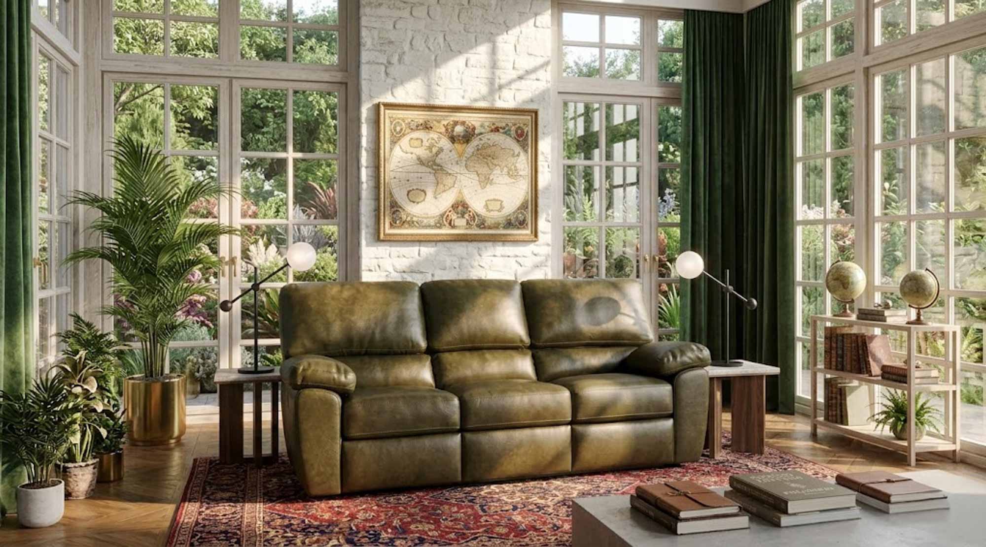 Vercelli Leather Reclining Loveseat - Image 3