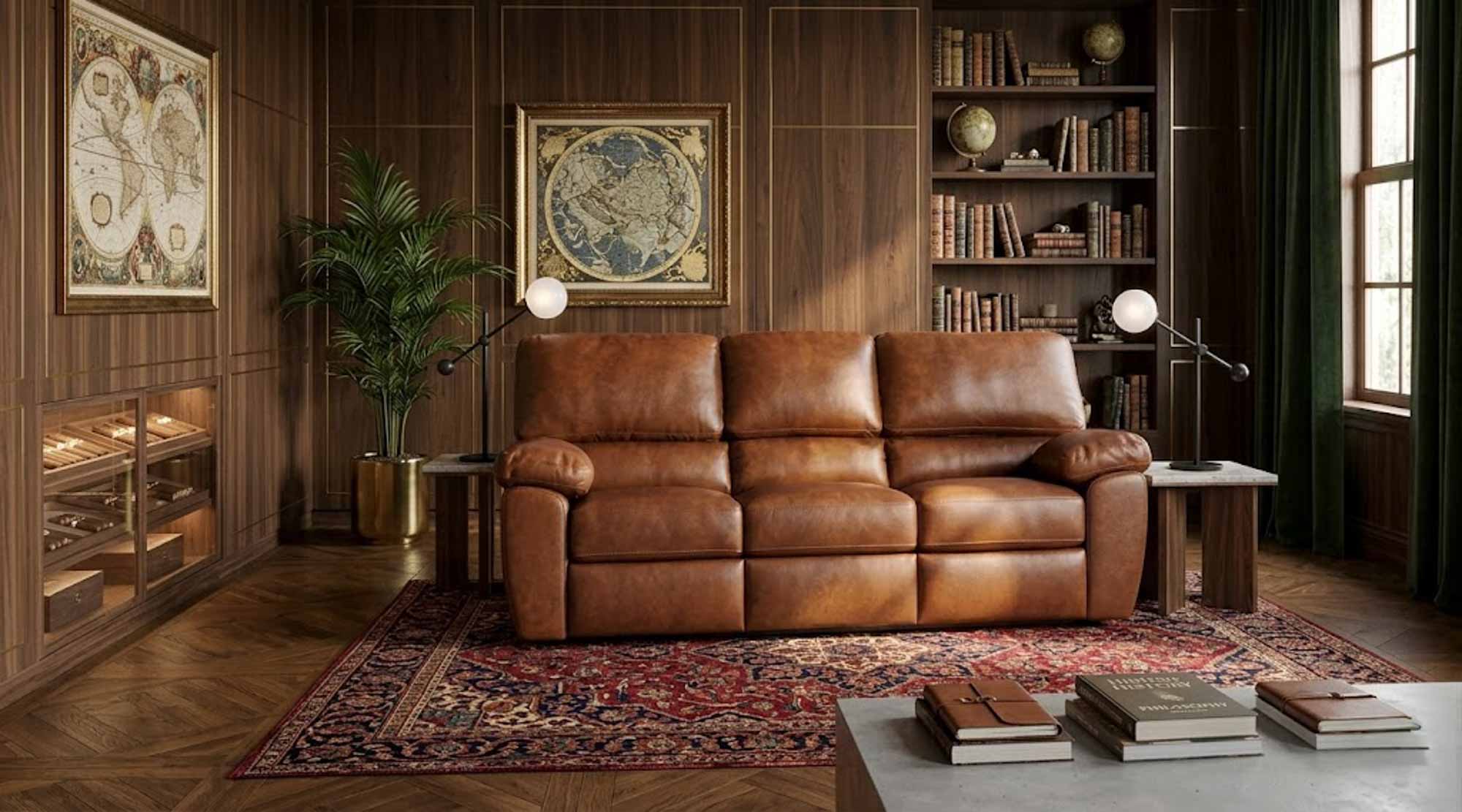 Vercelli Leather Reclining Loveseat - Image 4