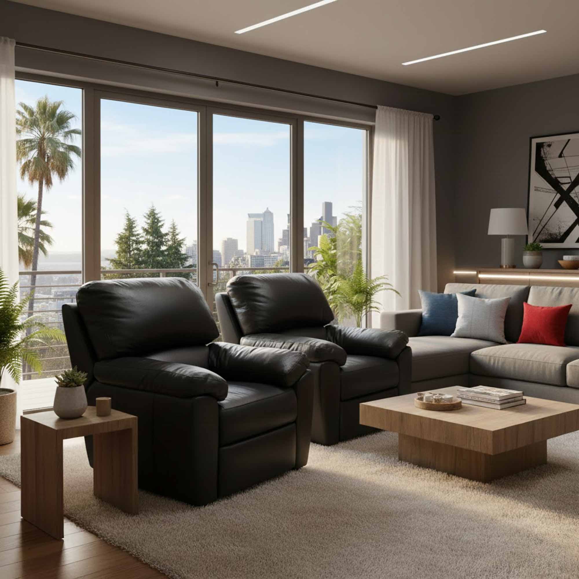 Vercelli Leather Swivel Glider Recliner - Image 4