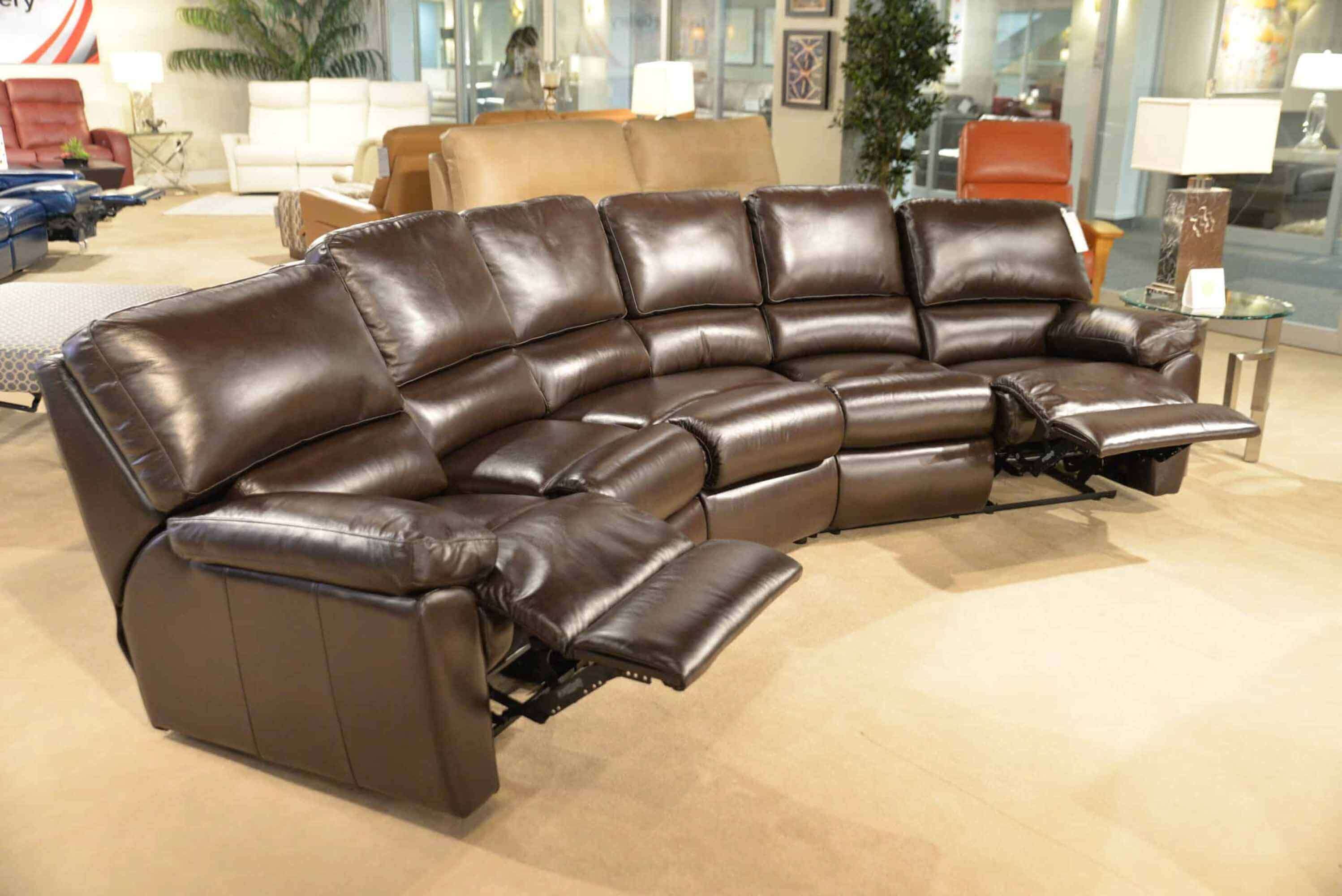 Vermont Leather Reclining Sectional - Image 3