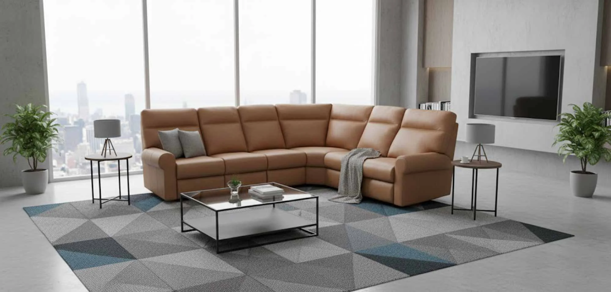 Vermont Leather Reclining Sectional - Image 5