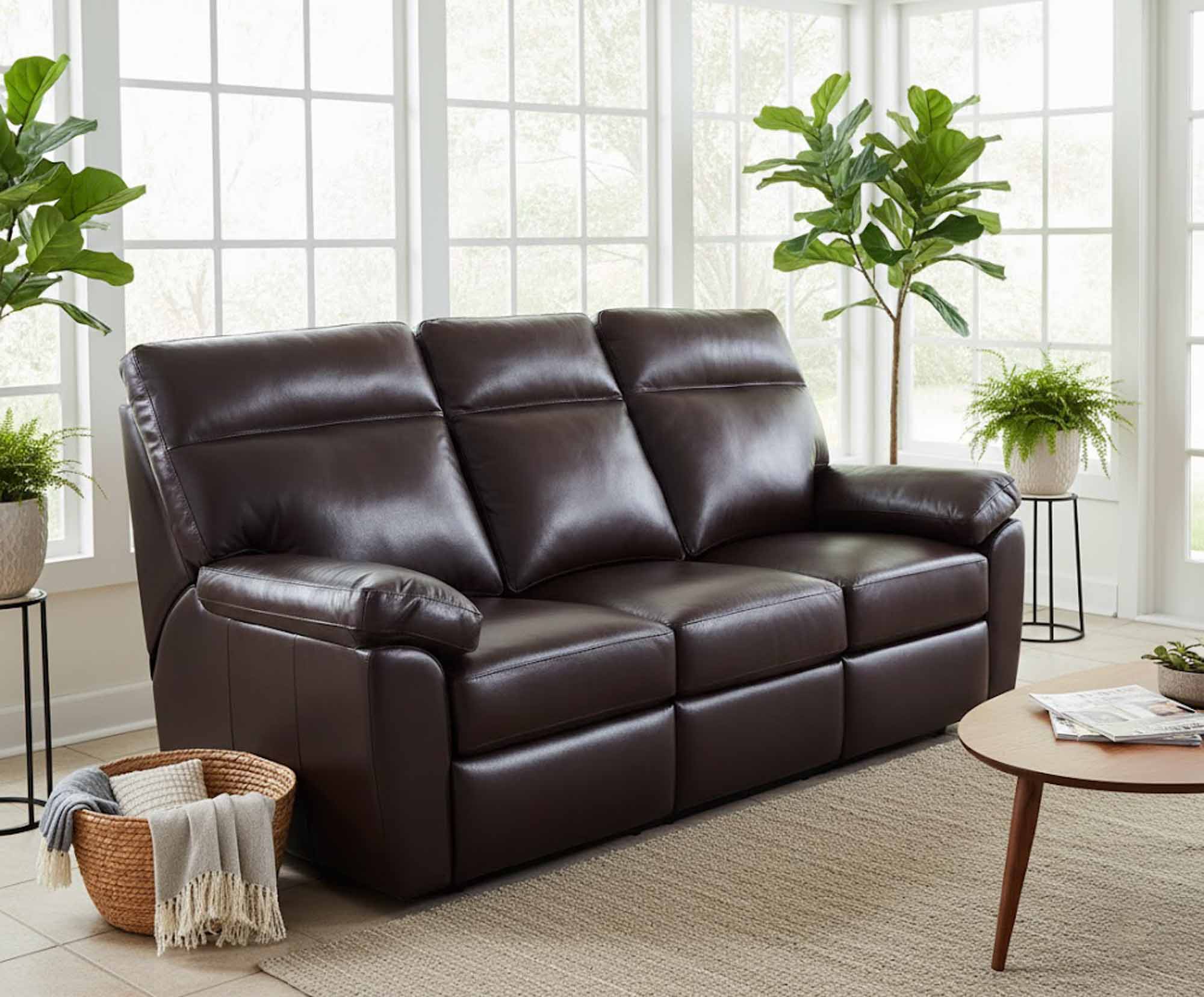 Versailles Leather Power Reclining Loveseat With Articulating Headrest - Image 2
