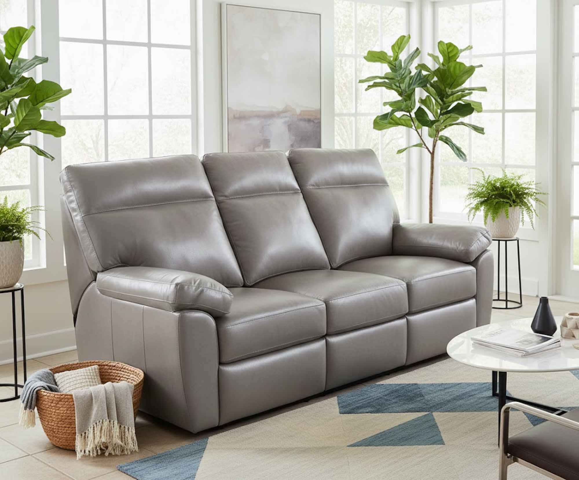 Versailles Leather Power Reclining Loveseat With Articulating Headrest - Image 4