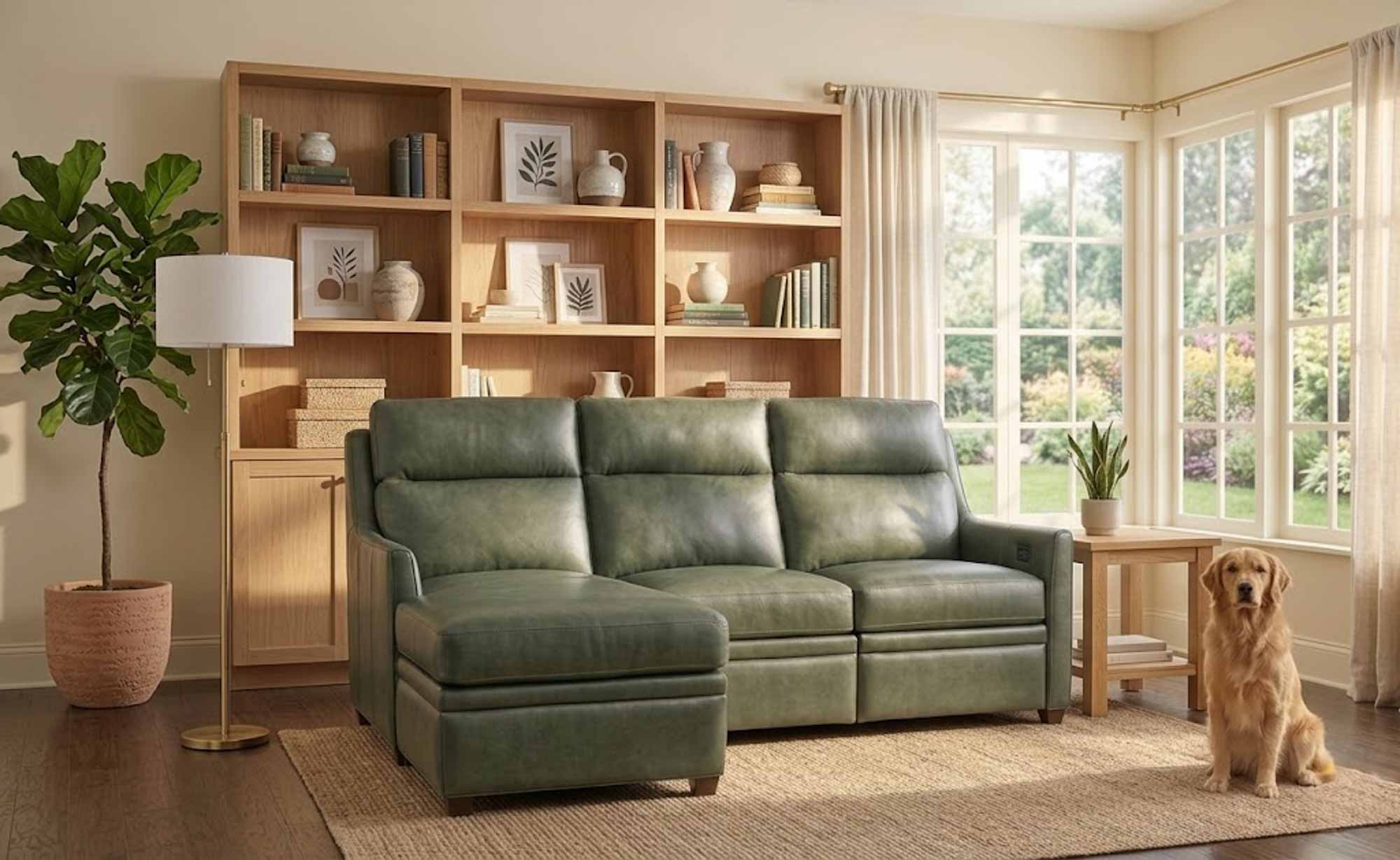 Wallen Leather Power Reclining Sofa With Articulating Headrest With Chaise - Image 7