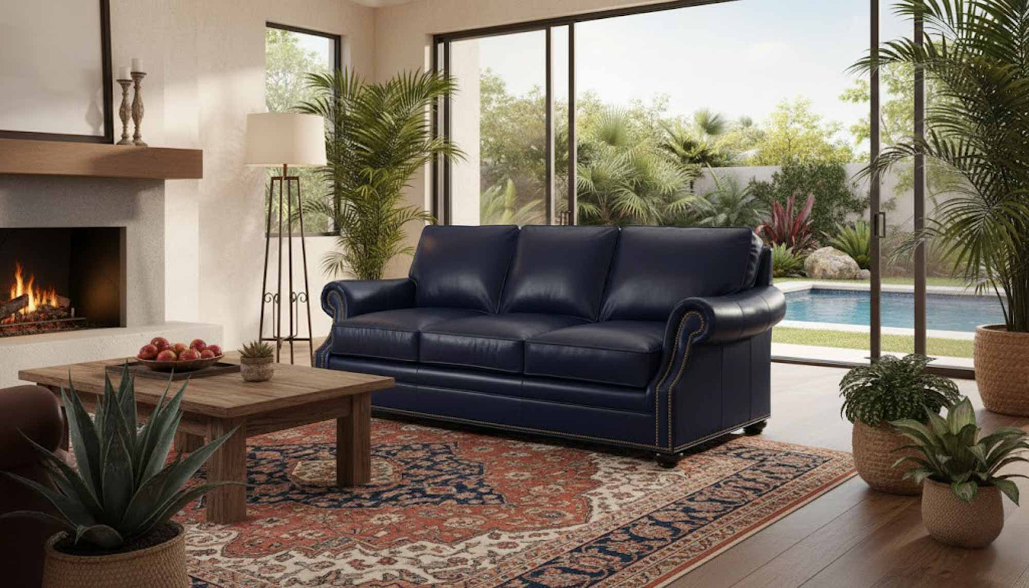 Warner Leather Sofa - Image 6