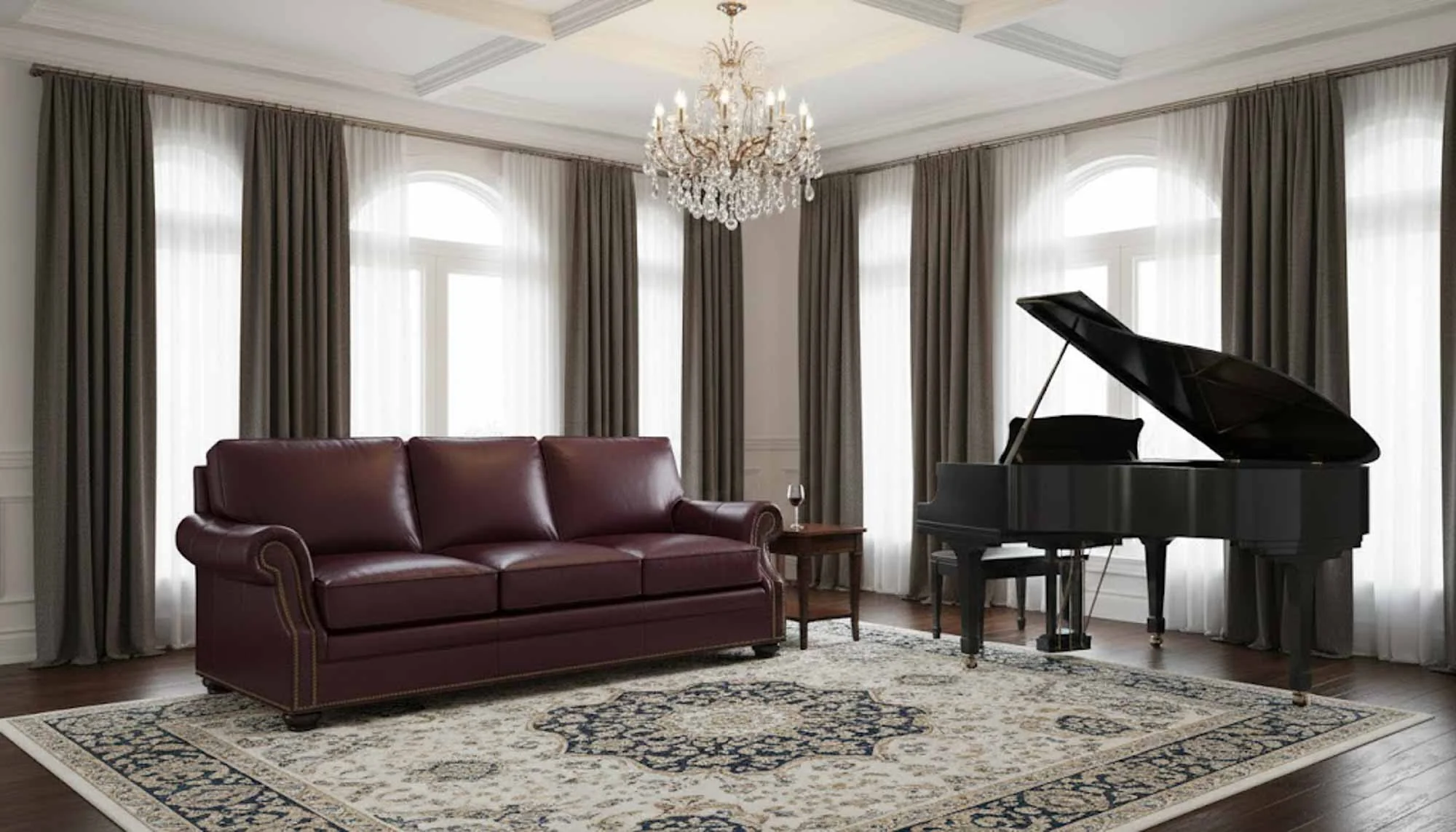 Warner Leather Sofa - Image 8