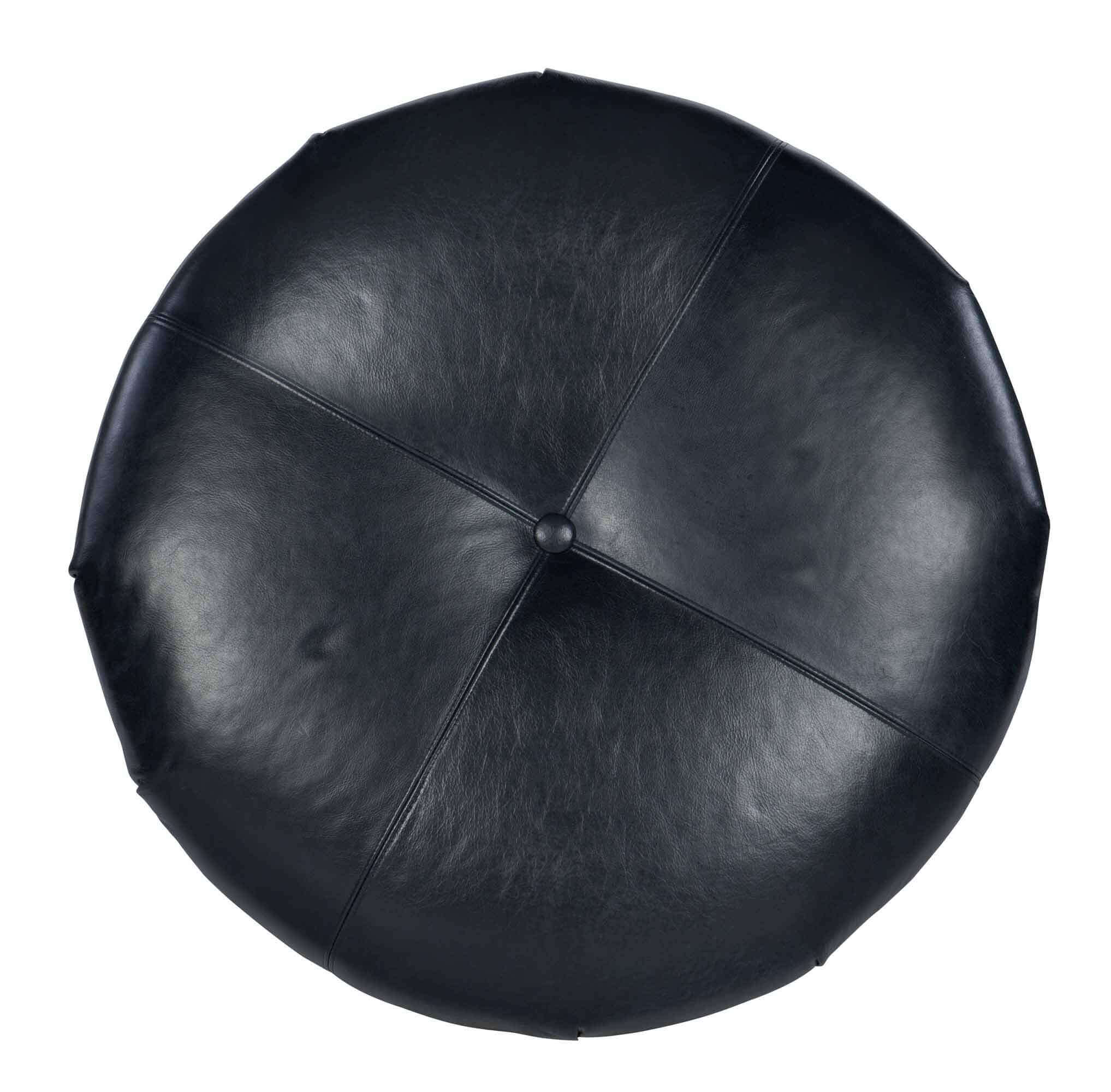 Well Rounded Leather Cocktail Ottoman - Image 4