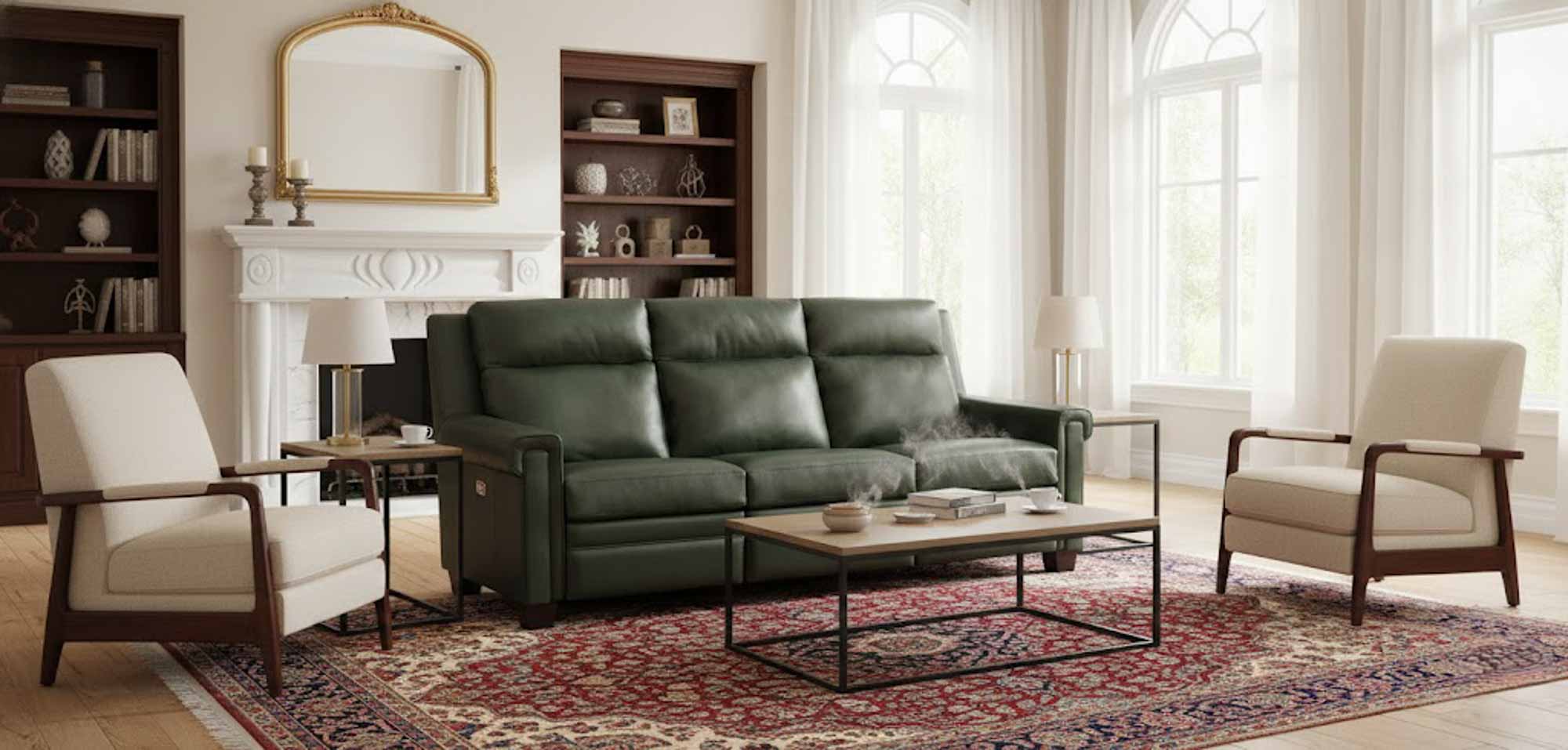 Whitley Leather Power Reclining Loveseat With Articulating Headrest - Image 5
