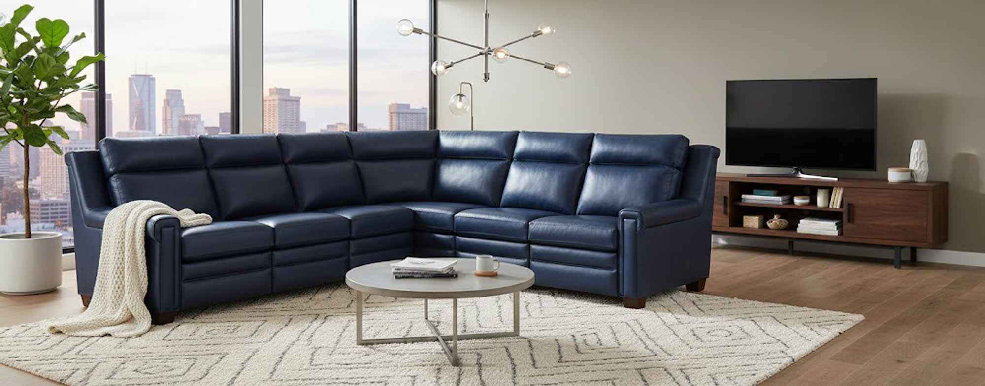 Whitley Leather Power Reclining Sectional With Articulating Headrest - Image 6