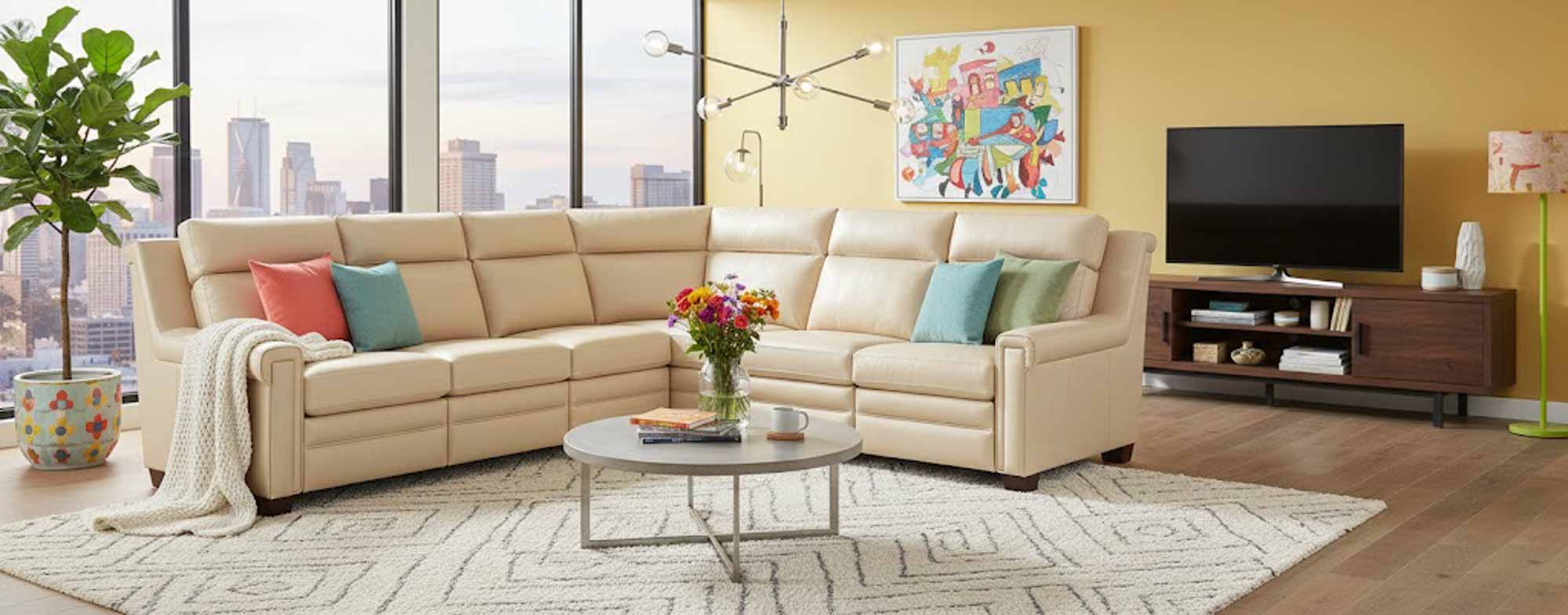 Whitley Leather Power Reclining Sectional With Articulating Headrest - Image 8