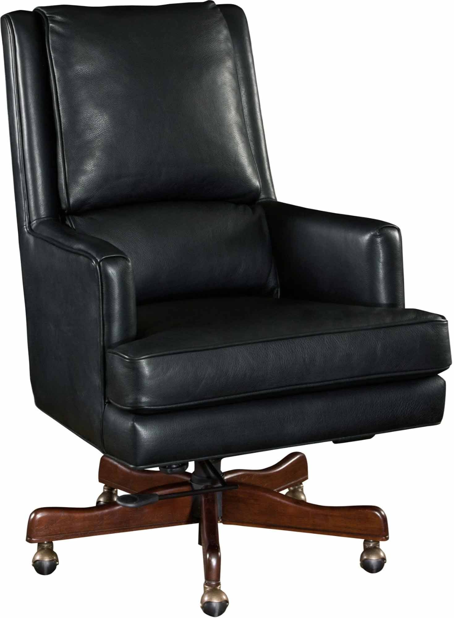 Wright Leather Swivel Tilt Executive Chair In Black